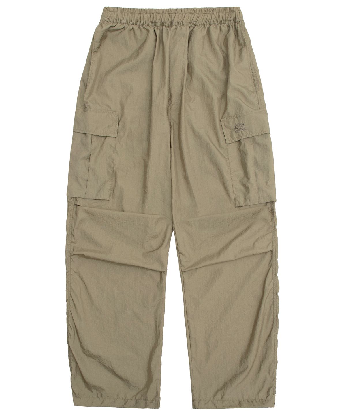 캑터스도넛마켓(CACTUSDONUTMARKET) Nylon Pin-tuck Cargo Pants - Beige
