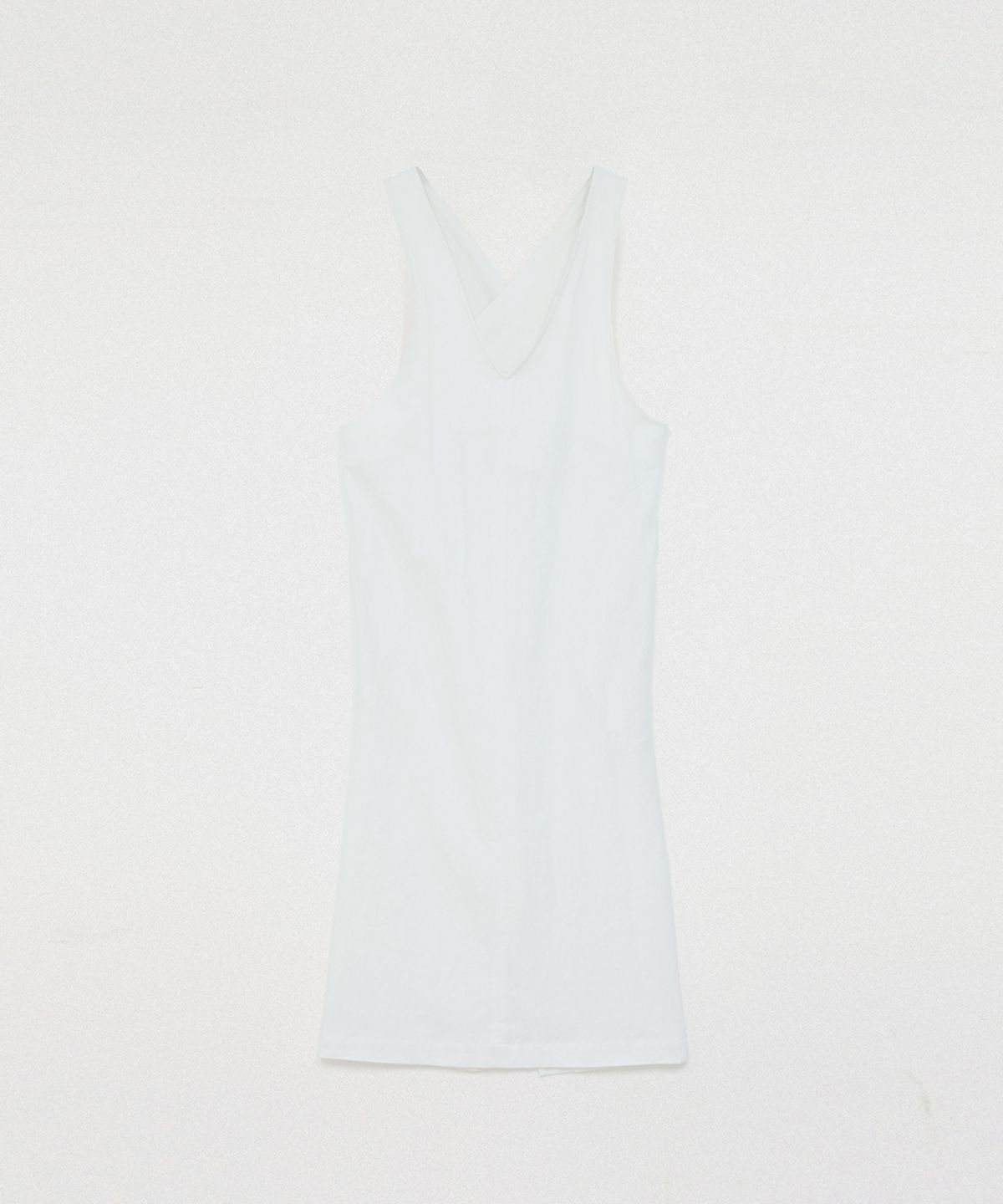 320쇼룸(320SHOWROOM) Two-Way Wrap Sleeveless Long Linen Dress White