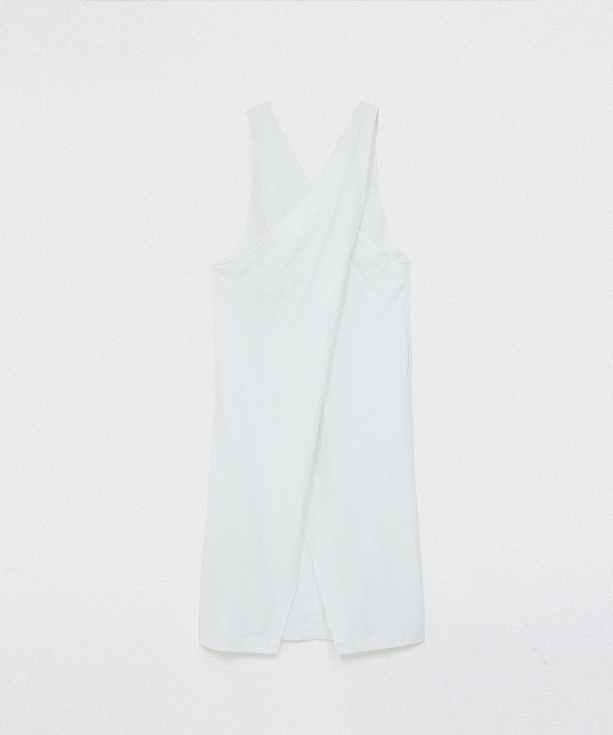 320쇼룸(320SHOWROOM) Two-Way Wrap Sleeveless Long Linen Dress White