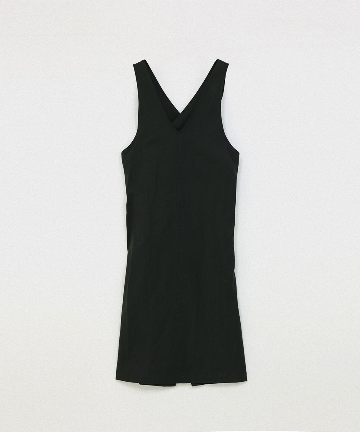 320쇼룸(320SHOWROOM) Two-Way Wrap Sleeveless Long Linen Dress Charcoal