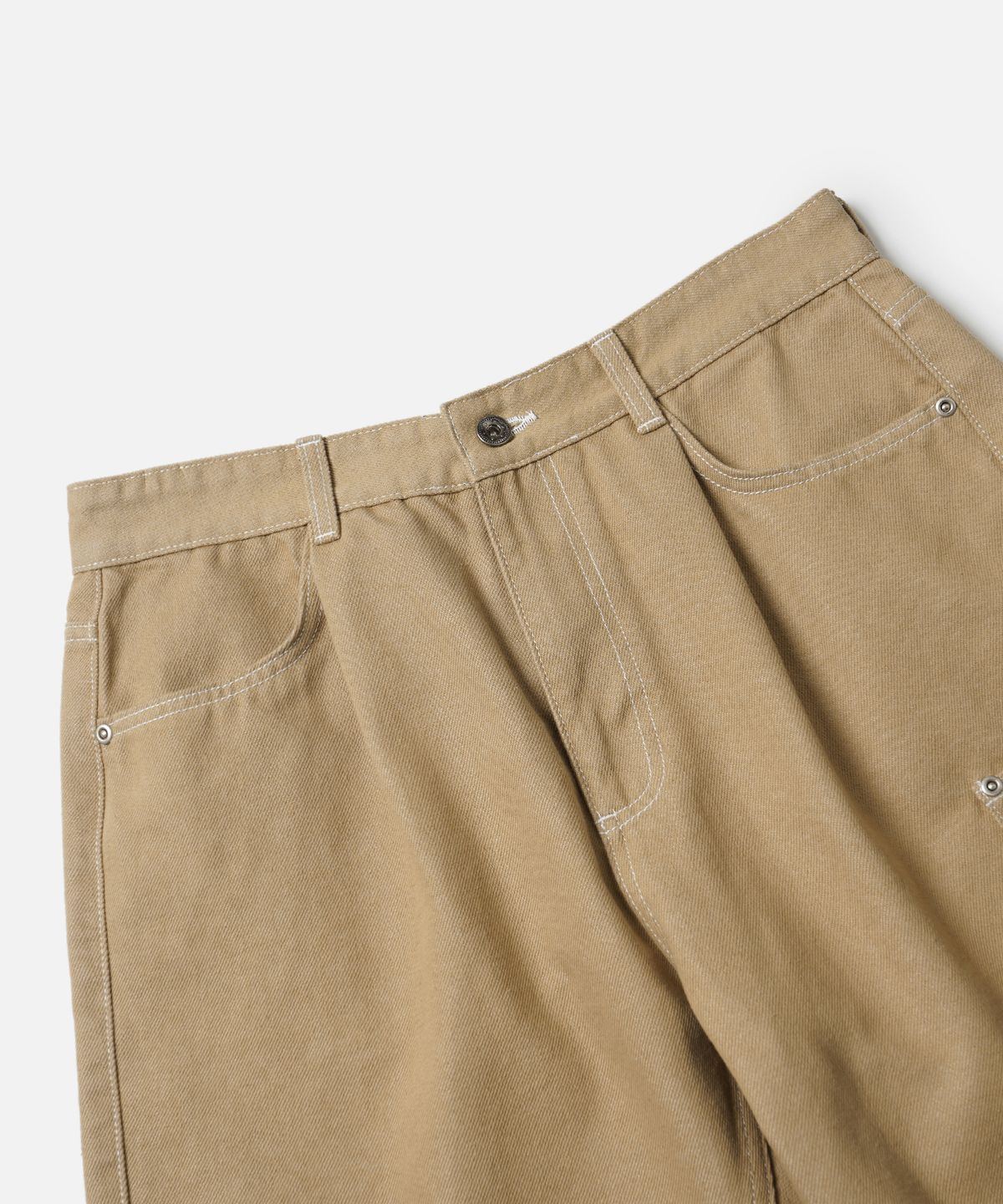 프리즘웍스(FRIZMWORKS) WORK TOOL DENIM HALF PANTS _ BEIGE
