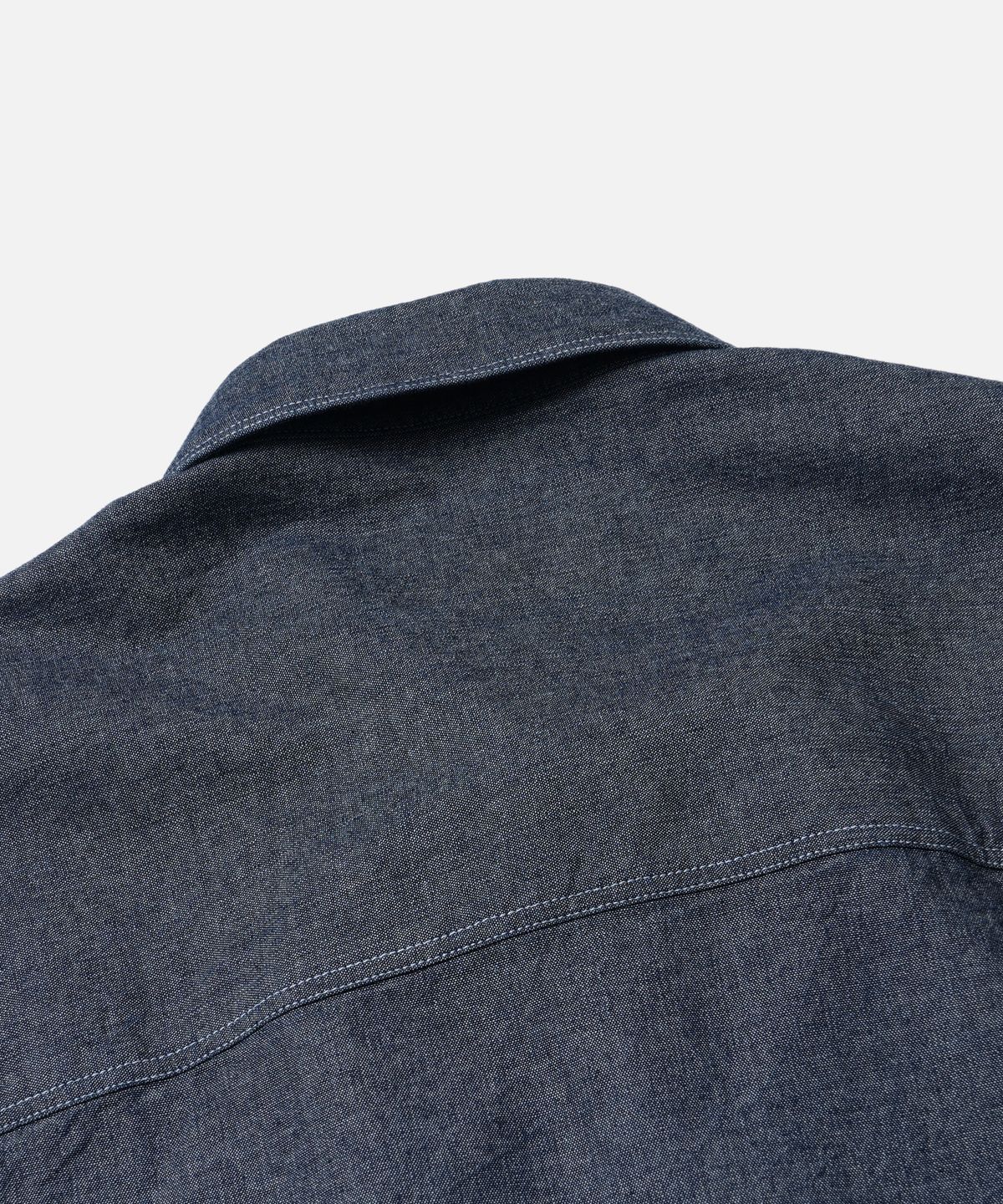 프리즘웍스(FRIZMWORKS) CHAMBRAY BIG POCKET HALF SHIRT _ INDIGO
