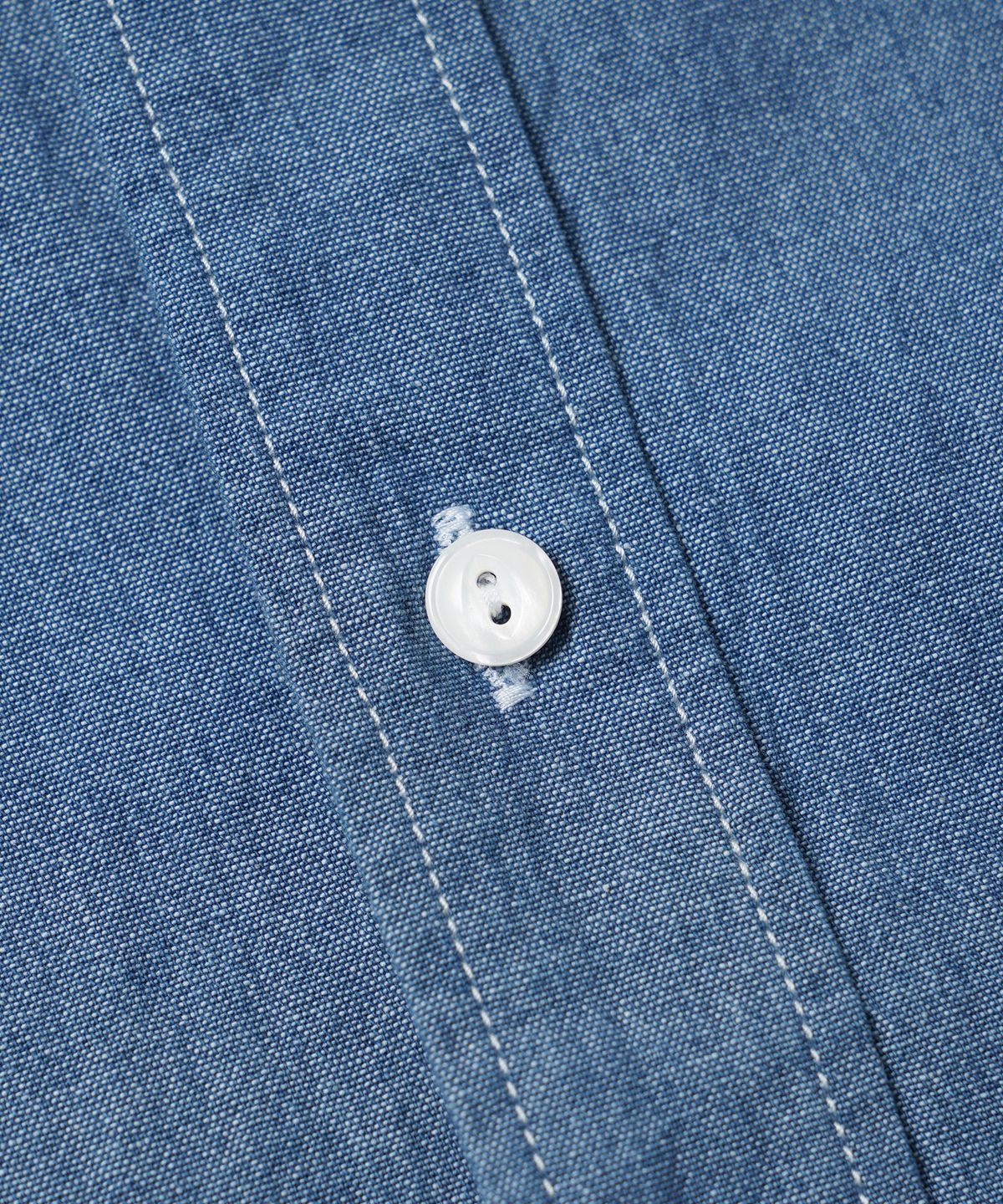 프리즘웍스(FRIZMWORKS) CHAMBRAY BIG POCKET HALF SHIRT _ BLUE