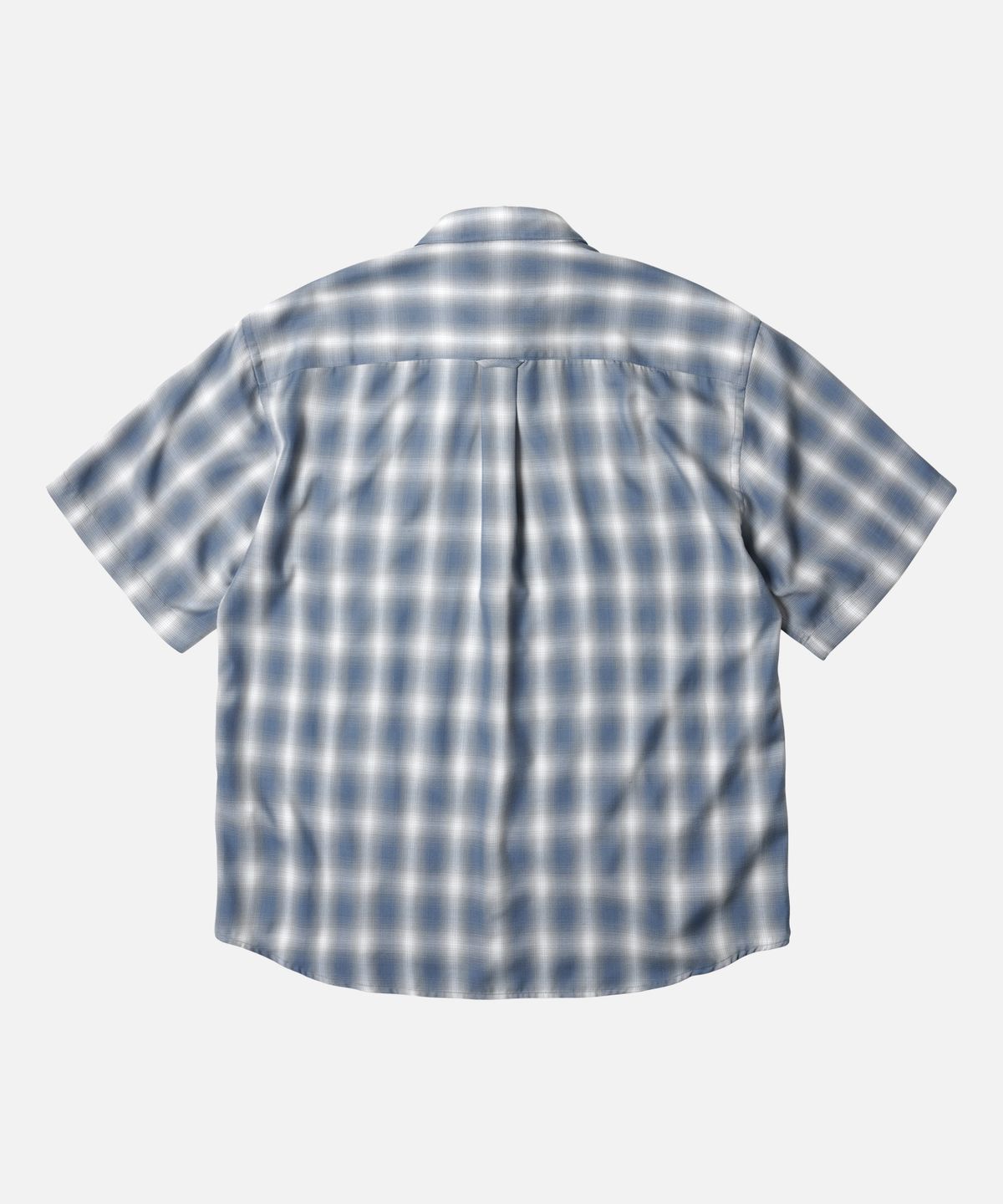 프리즘웍스(FRIZMWORKS) OMBRE CHECK RELAXED HALF SHIRT _ BLUE