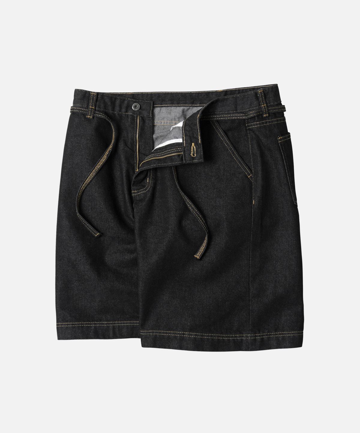 프리즘웍스(FRIZMWORKS) STRING DENIM SHORTS _ BLACK