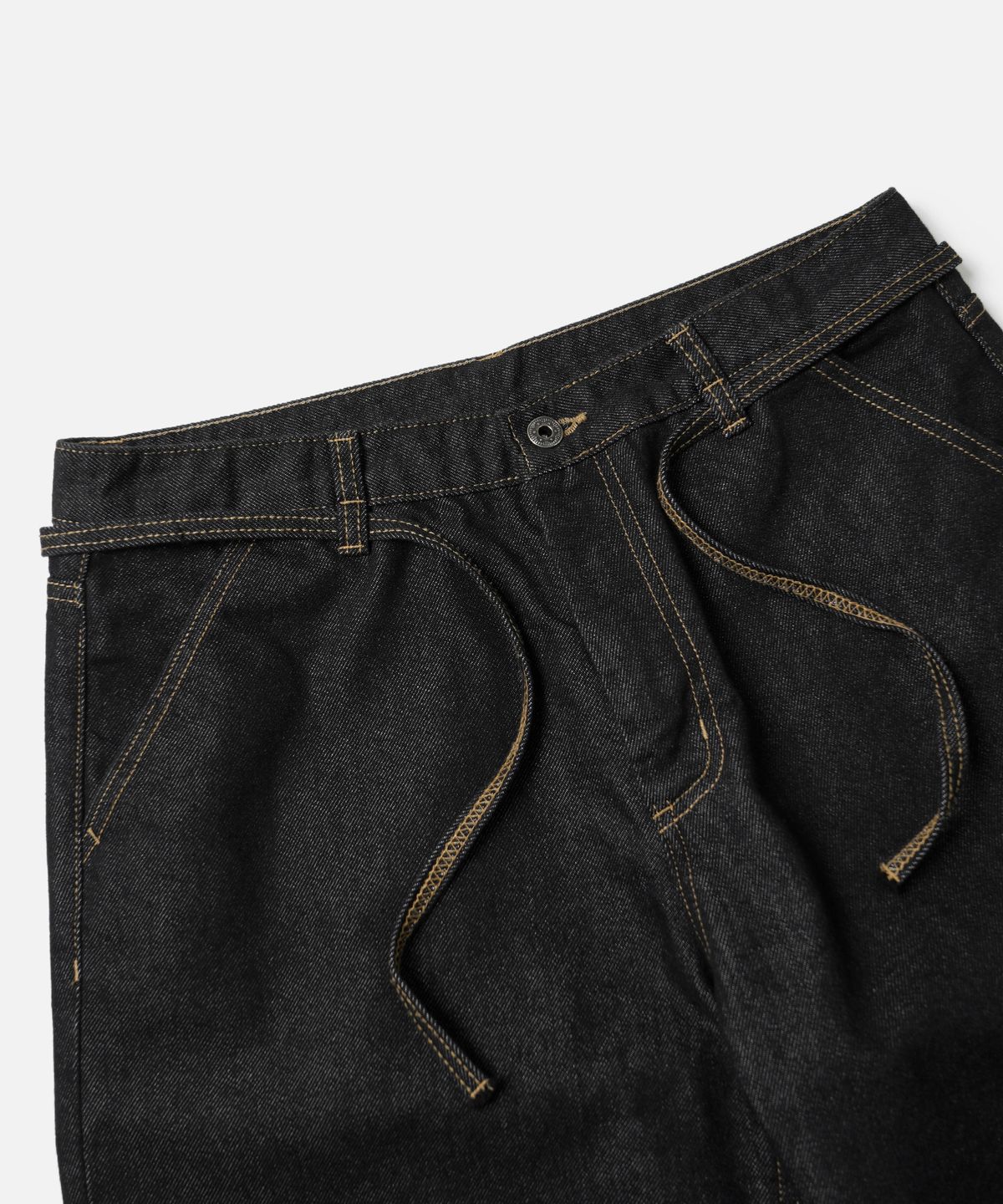 프리즘웍스(FRIZMWORKS) STRING DENIM SHORTS _ BLACK