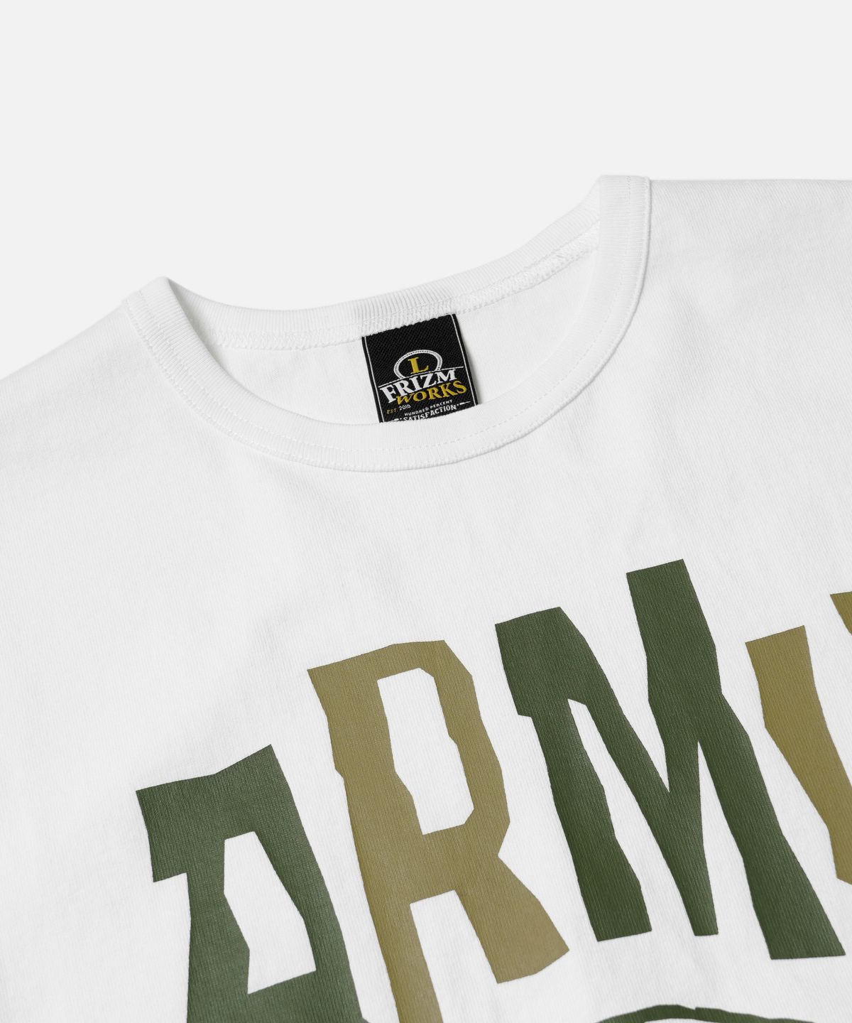 프리즘웍스(FRIZMWORKS) ARMY HELMET TEE _ WHITE