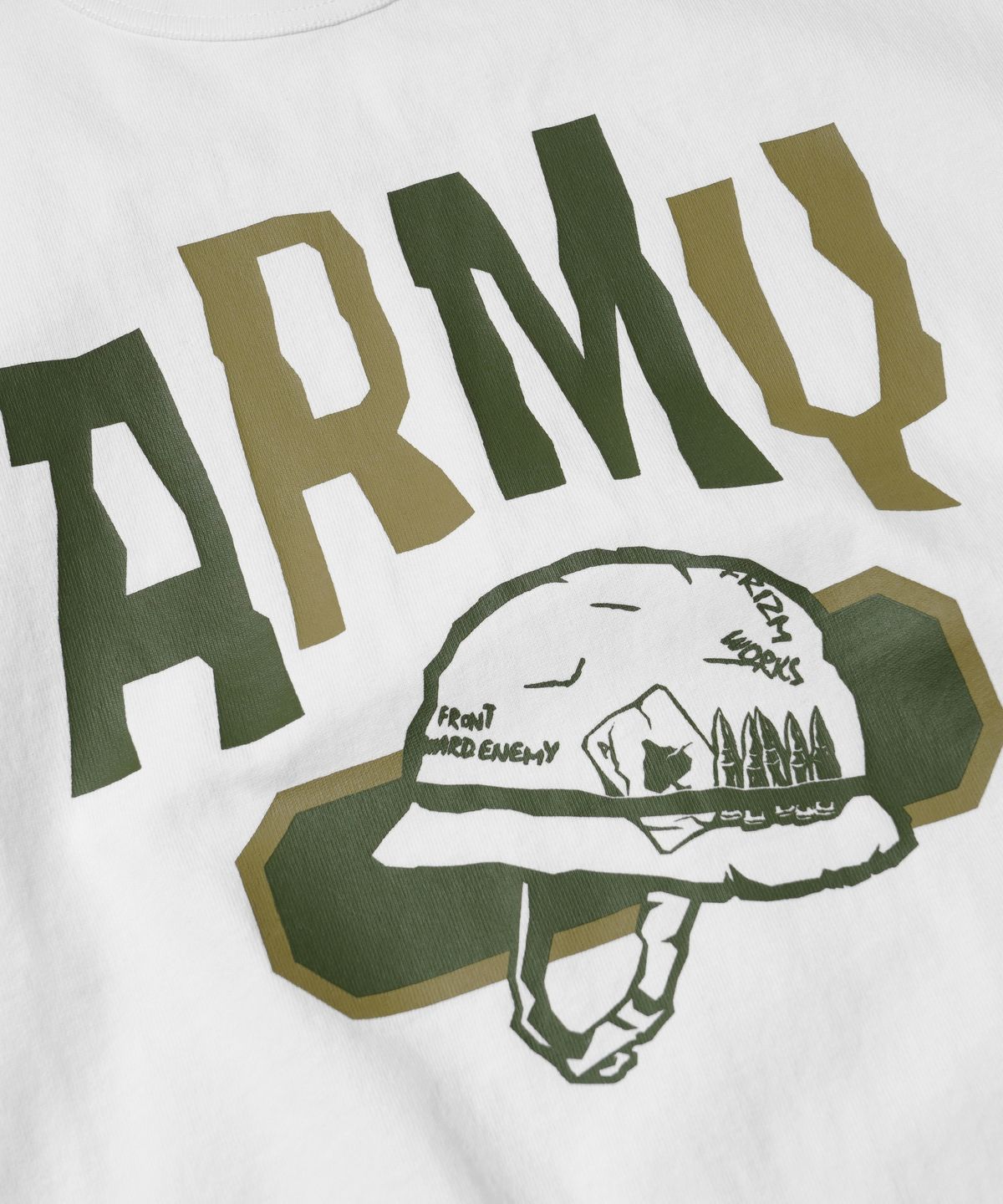 프리즘웍스(FRIZMWORKS) ARMY HELMET TEE _ WHITE