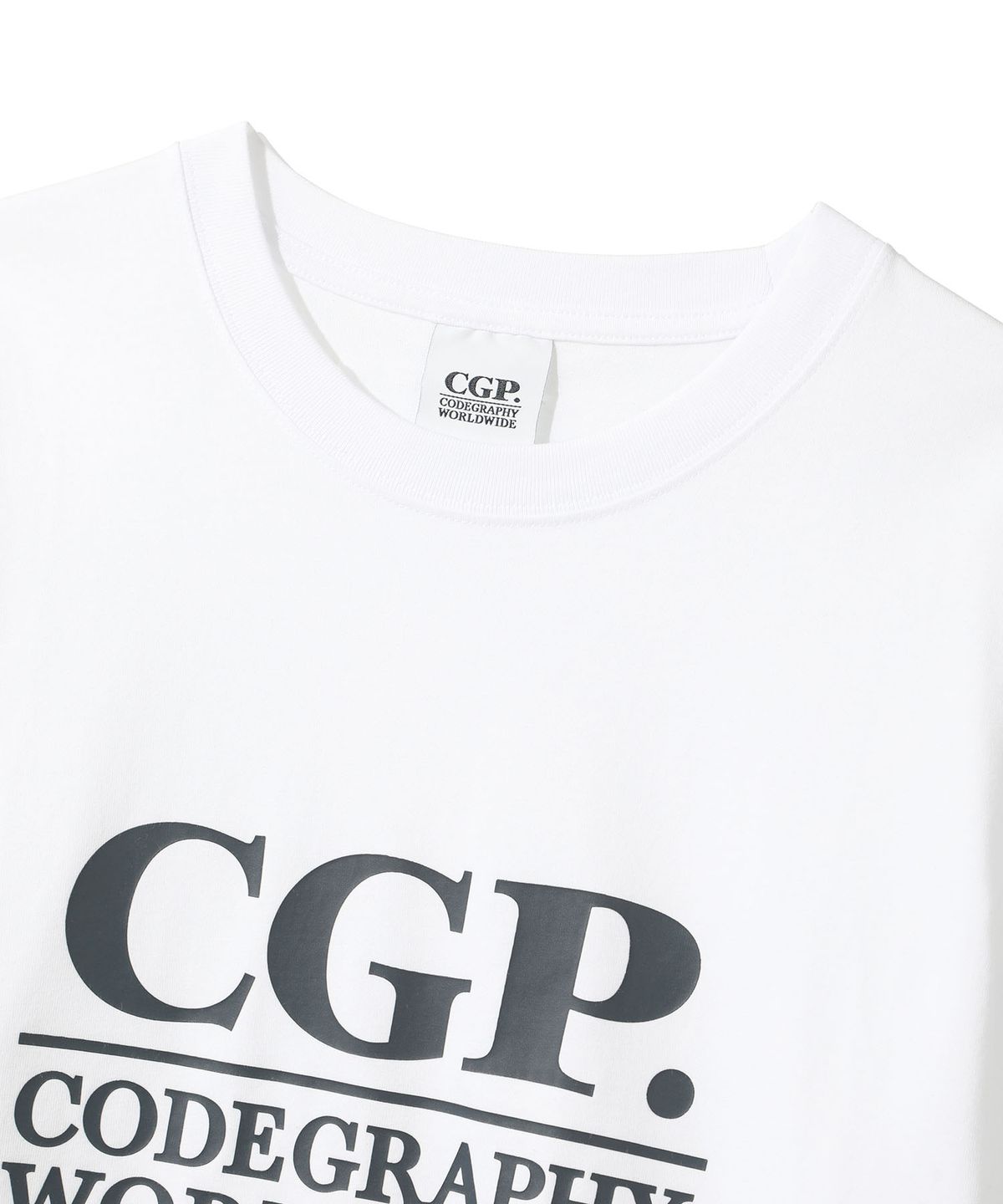 코드그라피(CGP) 스퀘어 로고 반소매 티셔츠_화이트