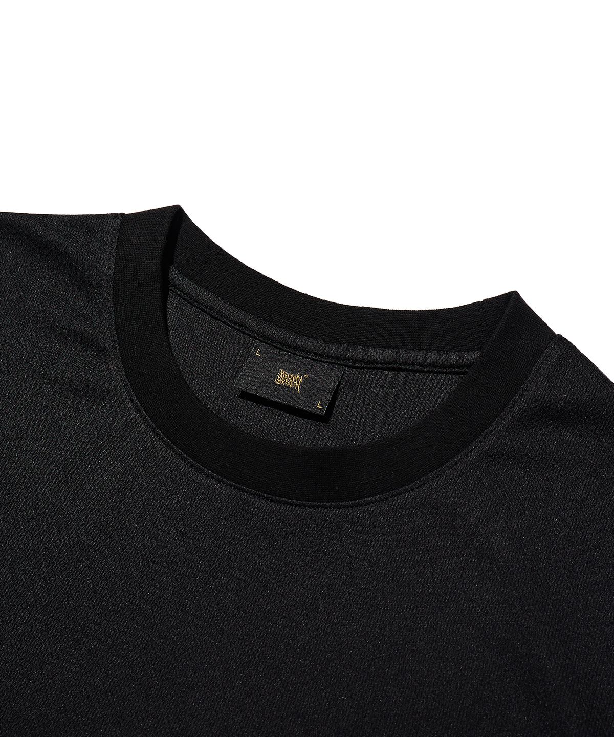 브라운브레스(BROWNBREATH) REFLECTIVE TAG MESH TEE - BLACK