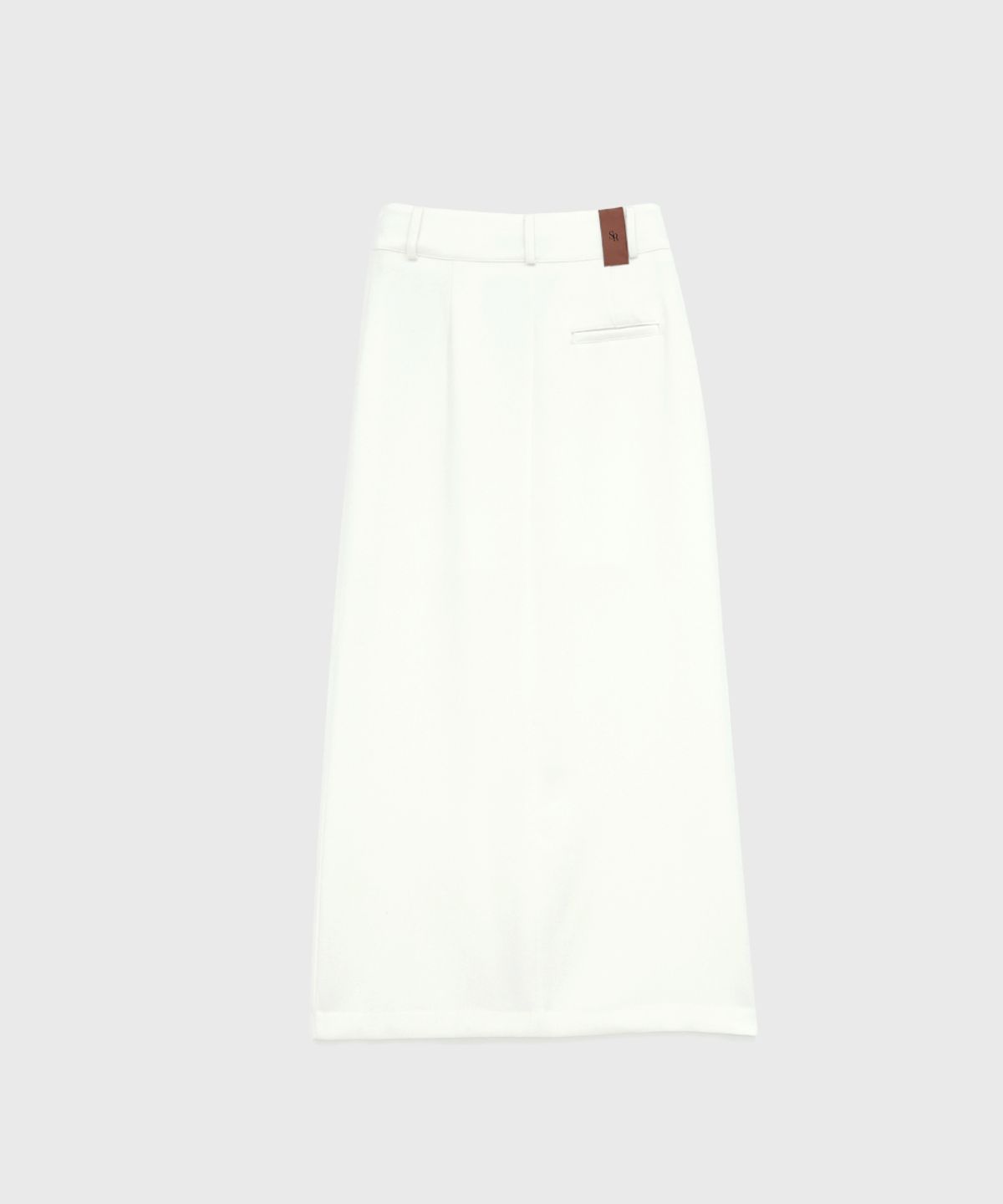 320쇼룸(320SHOWROOM) Straight Long Slit Skirt Cream