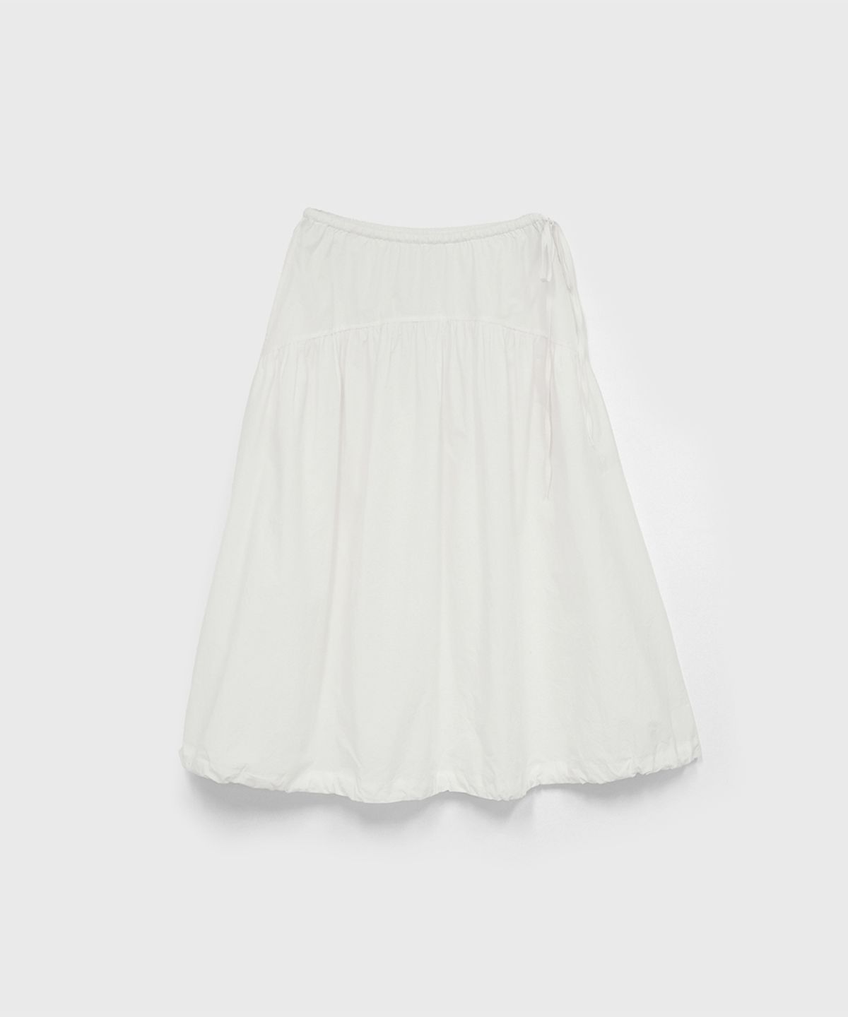 320쇼룸(320SHOWROOM) Shirring volume Stopper Skirt White