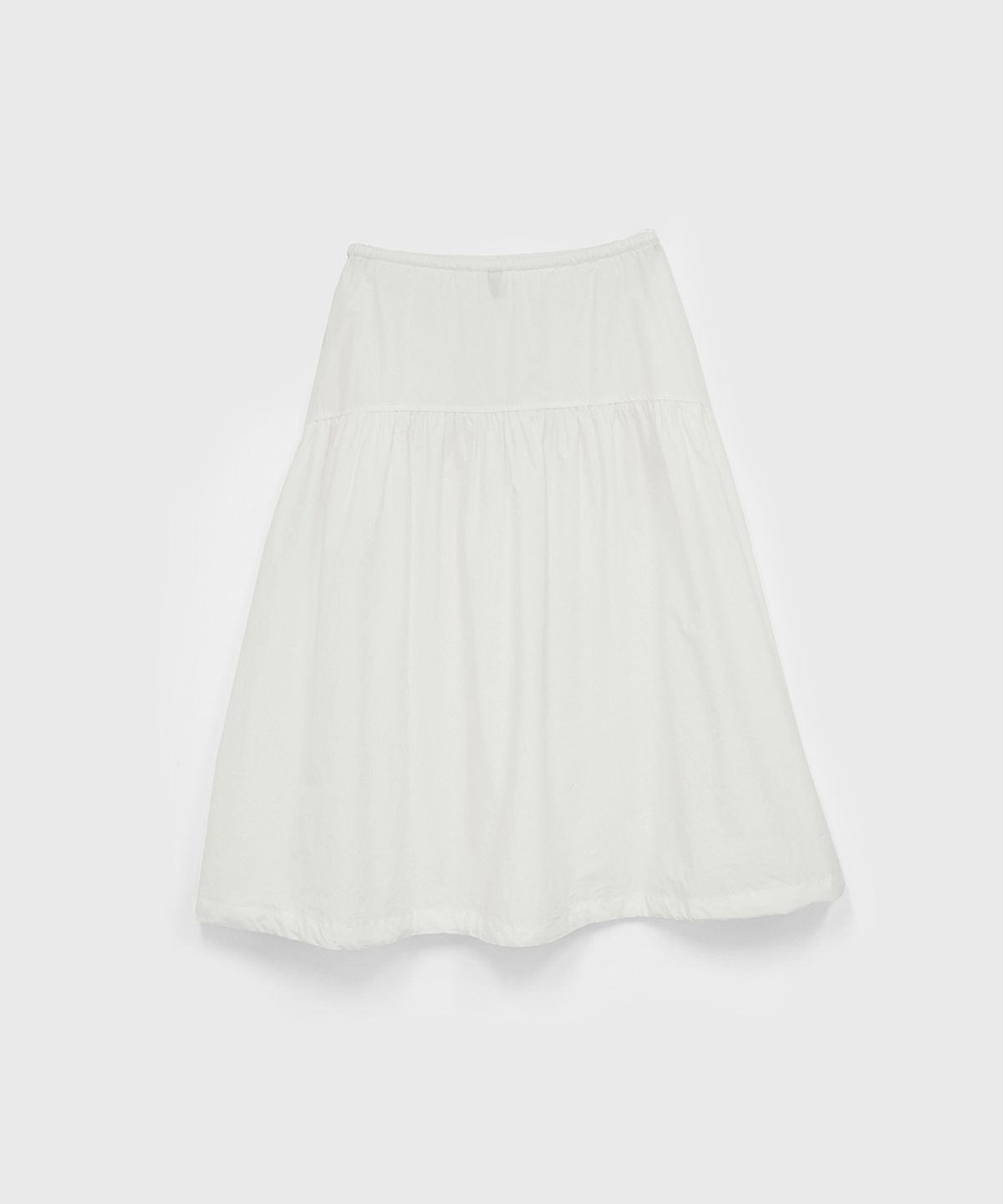 320쇼룸(320SHOWROOM) Shirring volume Stopper Skirt White