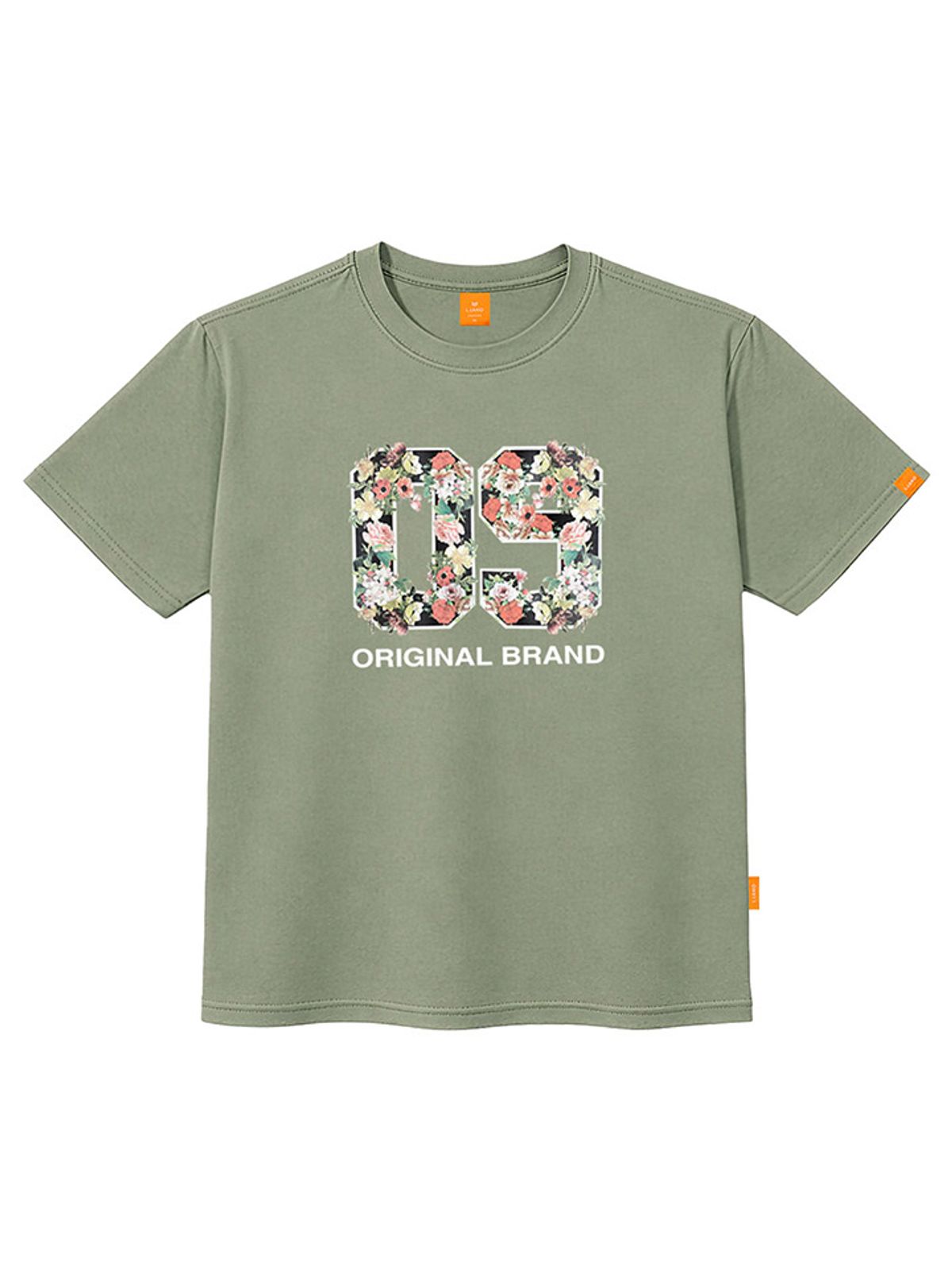 엘라모(LLAMO) 09플라워 반팔티셔츠 남녀공용 빅사이즈 S~4XL