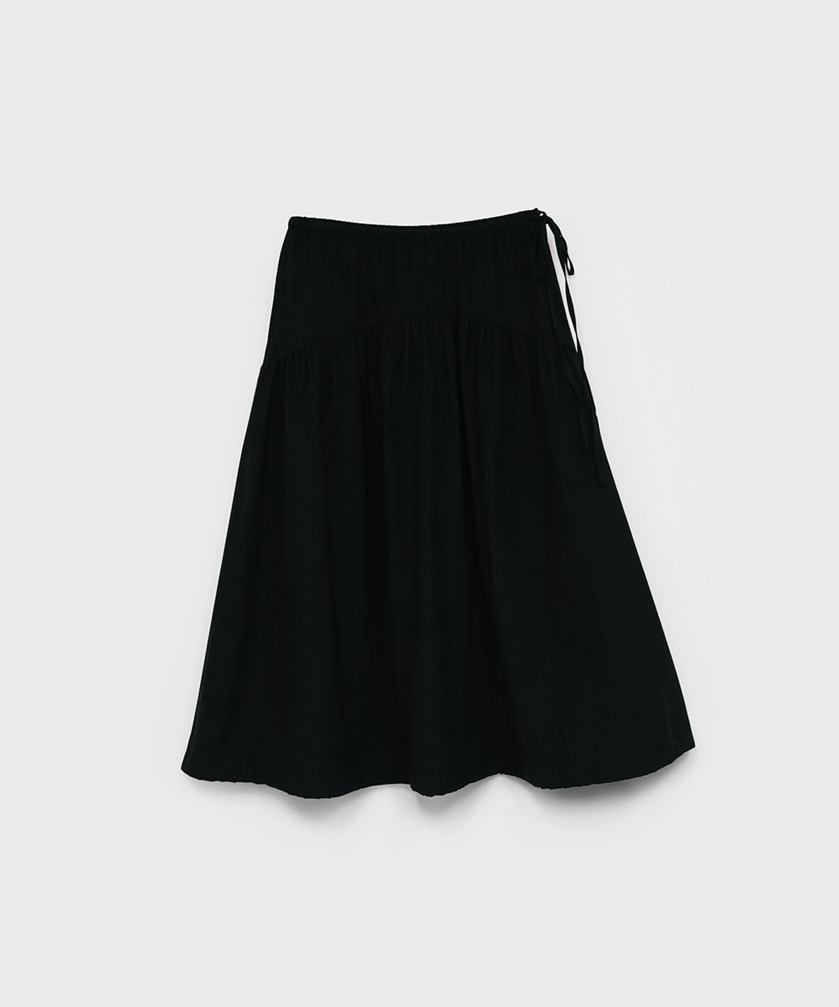 320쇼룸(320SHOWROOM) Shirring volume Stopper Skirt Black