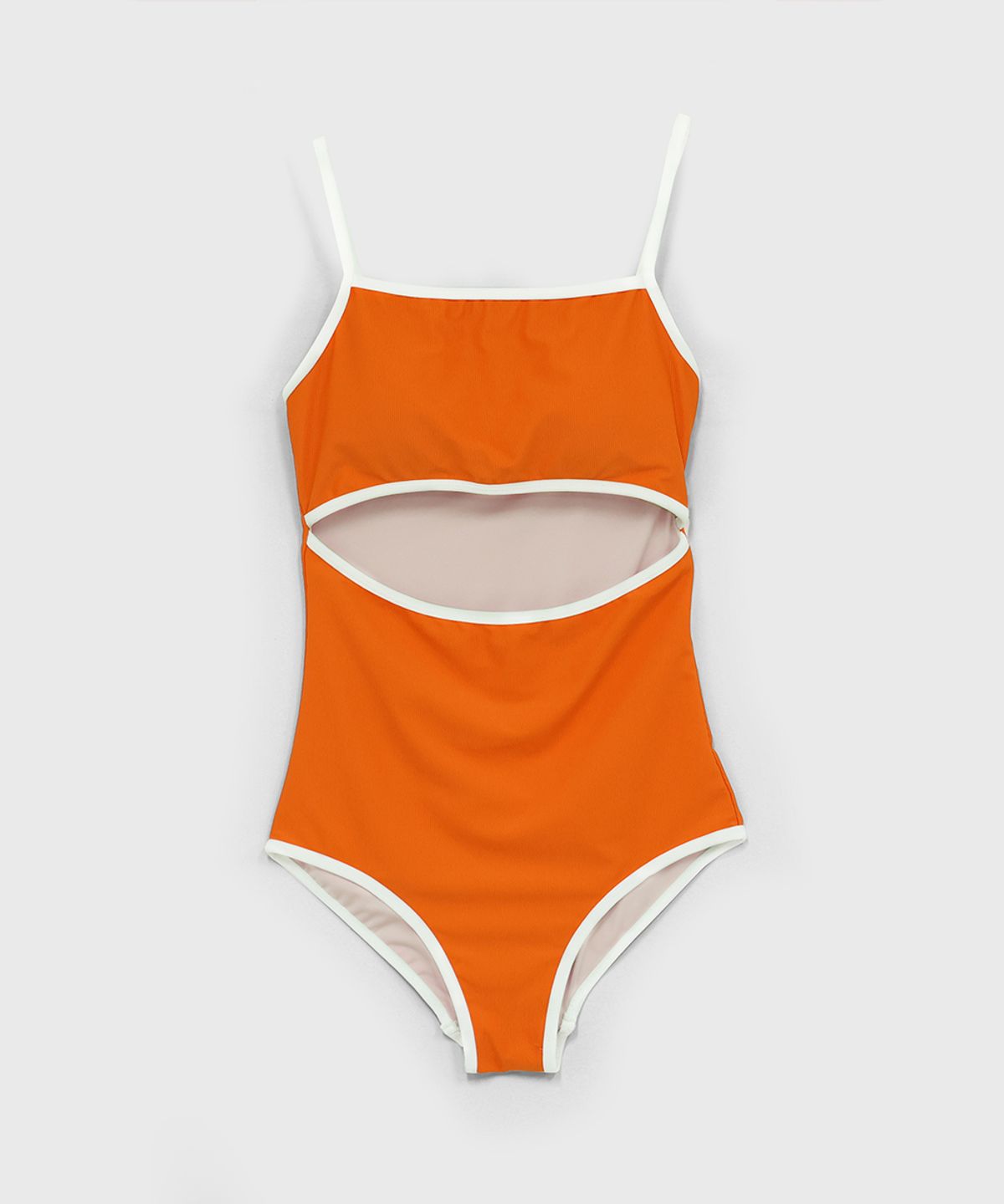 320쇼룸(320SHOWROOM) Tropical Coloring Cut-out Monokini Orange