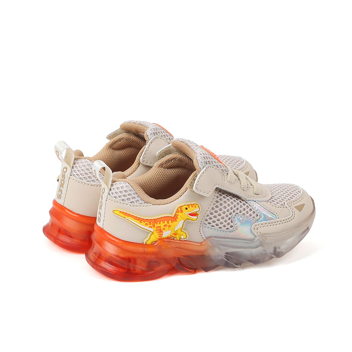 다이노솔즈(DINOSOLES) 티렉스 에어 벨크로 베이지