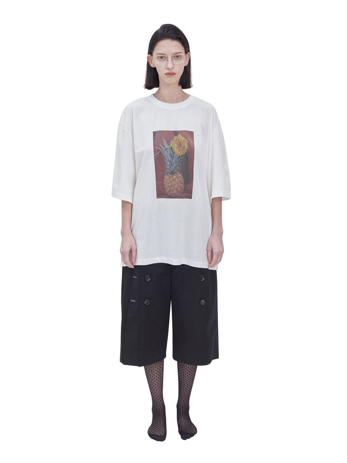 레이블리스(LABELESS) RED PICTURESQUE T-SHIRT