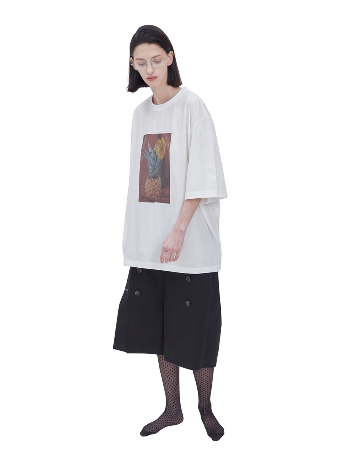 레이블리스(LABELESS) RED PICTURESQUE T-SHIRT
