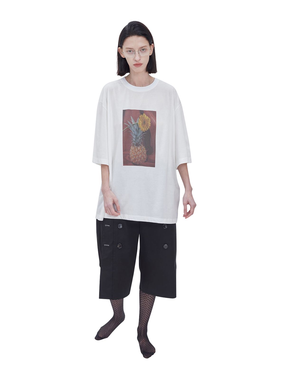 레이블리스(LABELESS) RED PICTURESQUE T-SHIRT