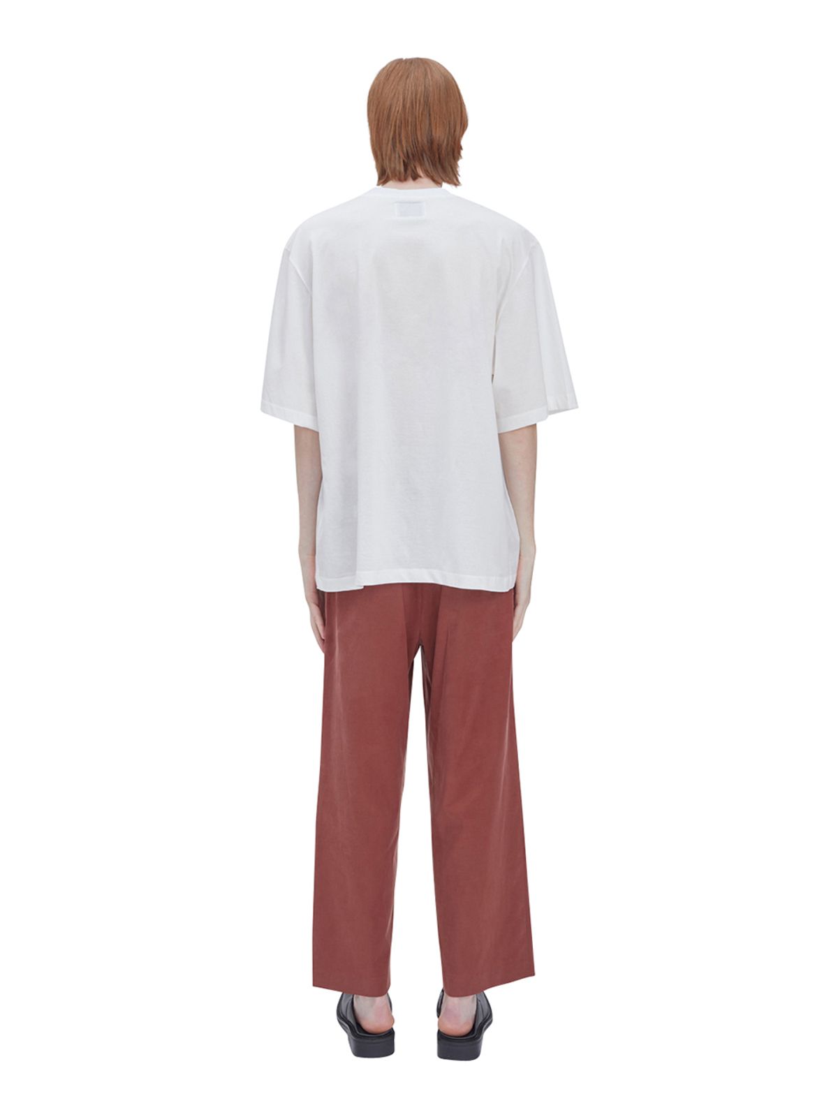 레이블리스(LABELESS) RED PICTURESQUE T-SHIRT
