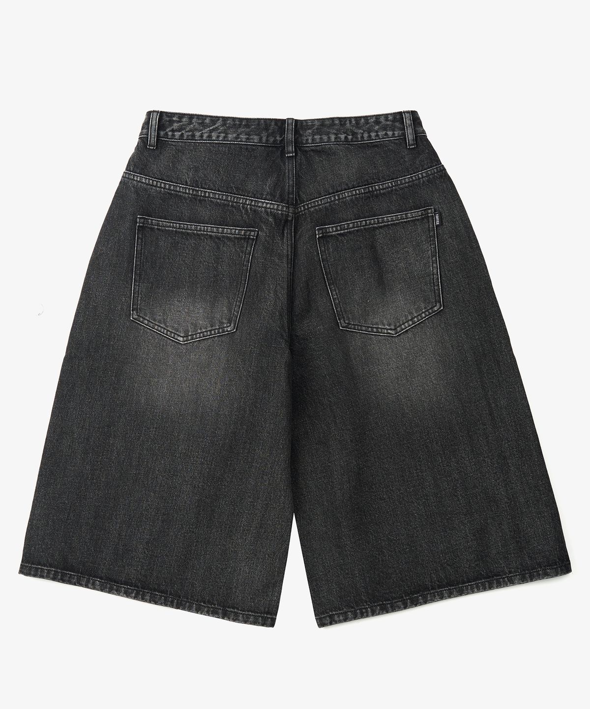 토피(TOFFEE) 워시드 버뮤다 데님 팬츠 (GREY)