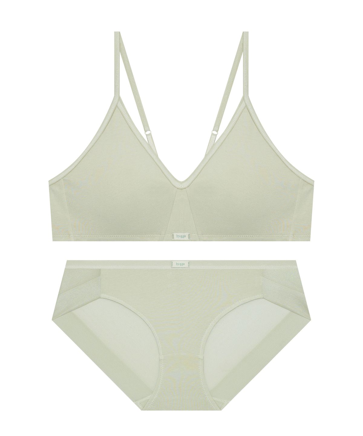 휘게 언더웨어(HYGGE UNDERWEAR) [PLAIN] 플레인 브라렛 팬티 세트 - 4 Colors