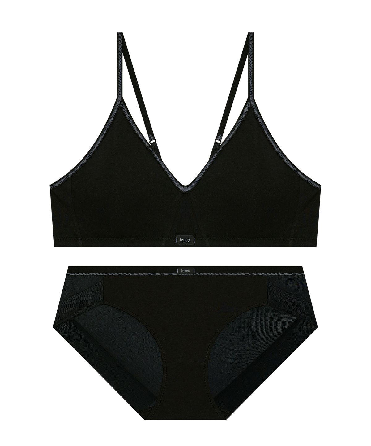 휘게 언더웨어(HYGGE UNDERWEAR) [PLAIN] 플레인 브라렛 팬티 세트 - 4 Colors