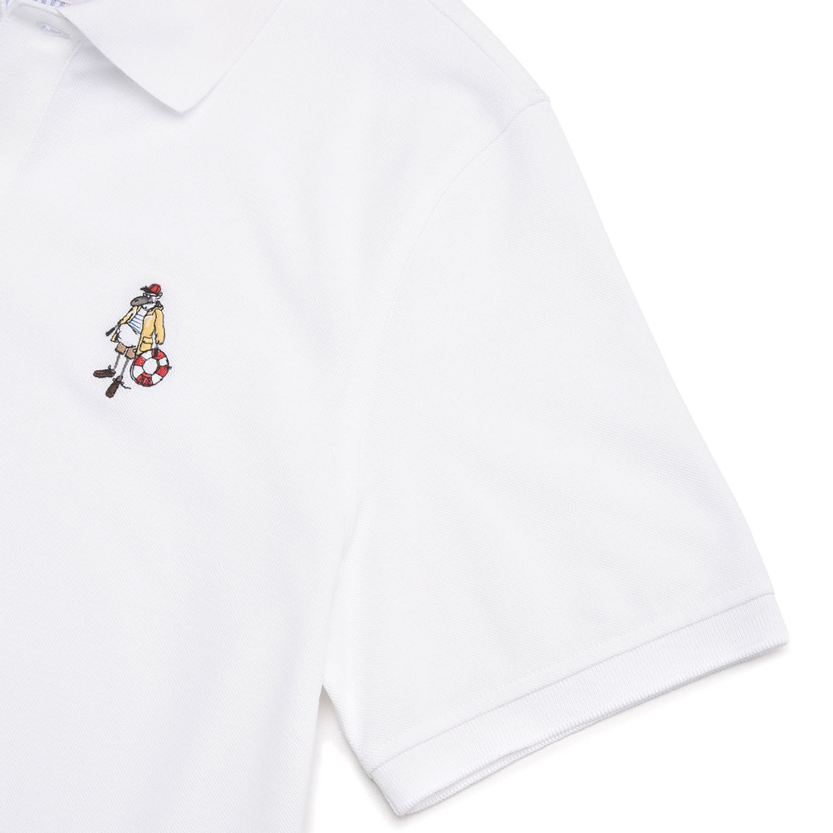 브룩스 브라더스(BROOKS BROTHERS) 헨리 엠브로이더리 폴로 셔츠 (화이트) (BBNTMM0176AEM)