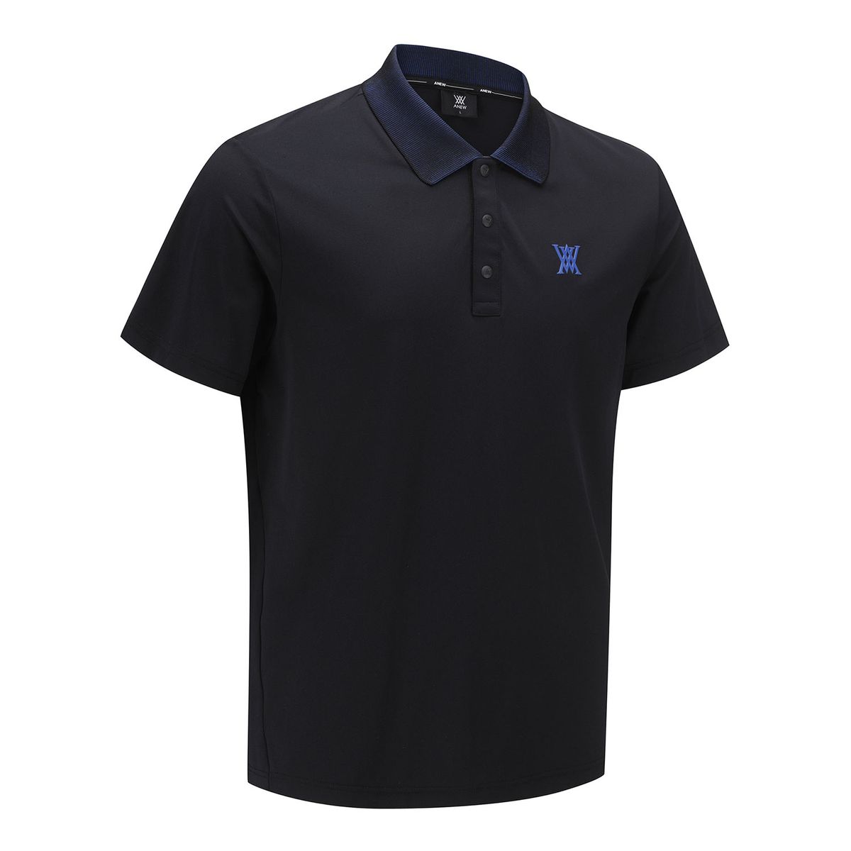 어뉴골프(ANEW GOLF) MEN COLLAR POINT SHORT T-SHIRT_BK