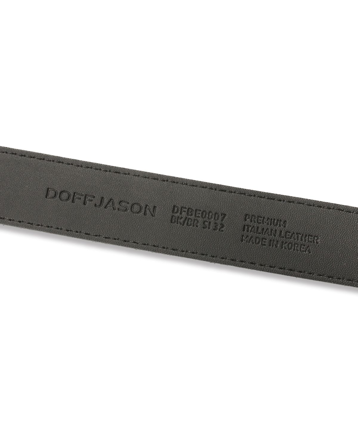 도프제이슨(DOFFJASON) 카우하이드 하프 스웨이드 레더 벨트 BLACK