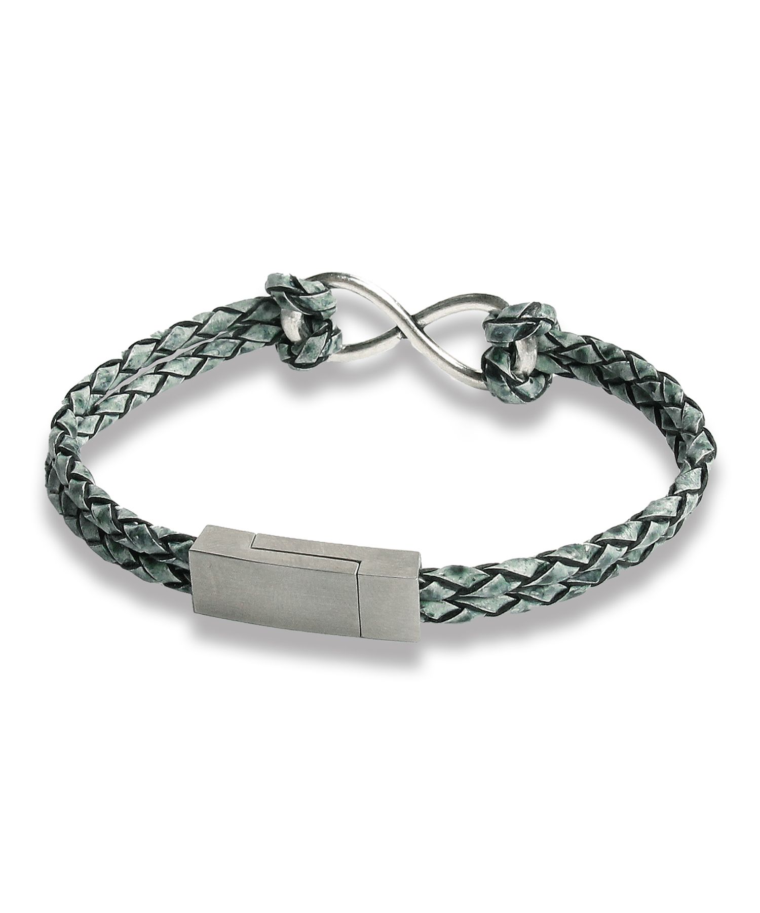 ●DOFFJASON● KING ROPE LEATHER BRACELET MISTY BLUE DJ24SSEB MUSINSA公式 | DOFFJASON Kink rope leather bracelet MISTY BLUE