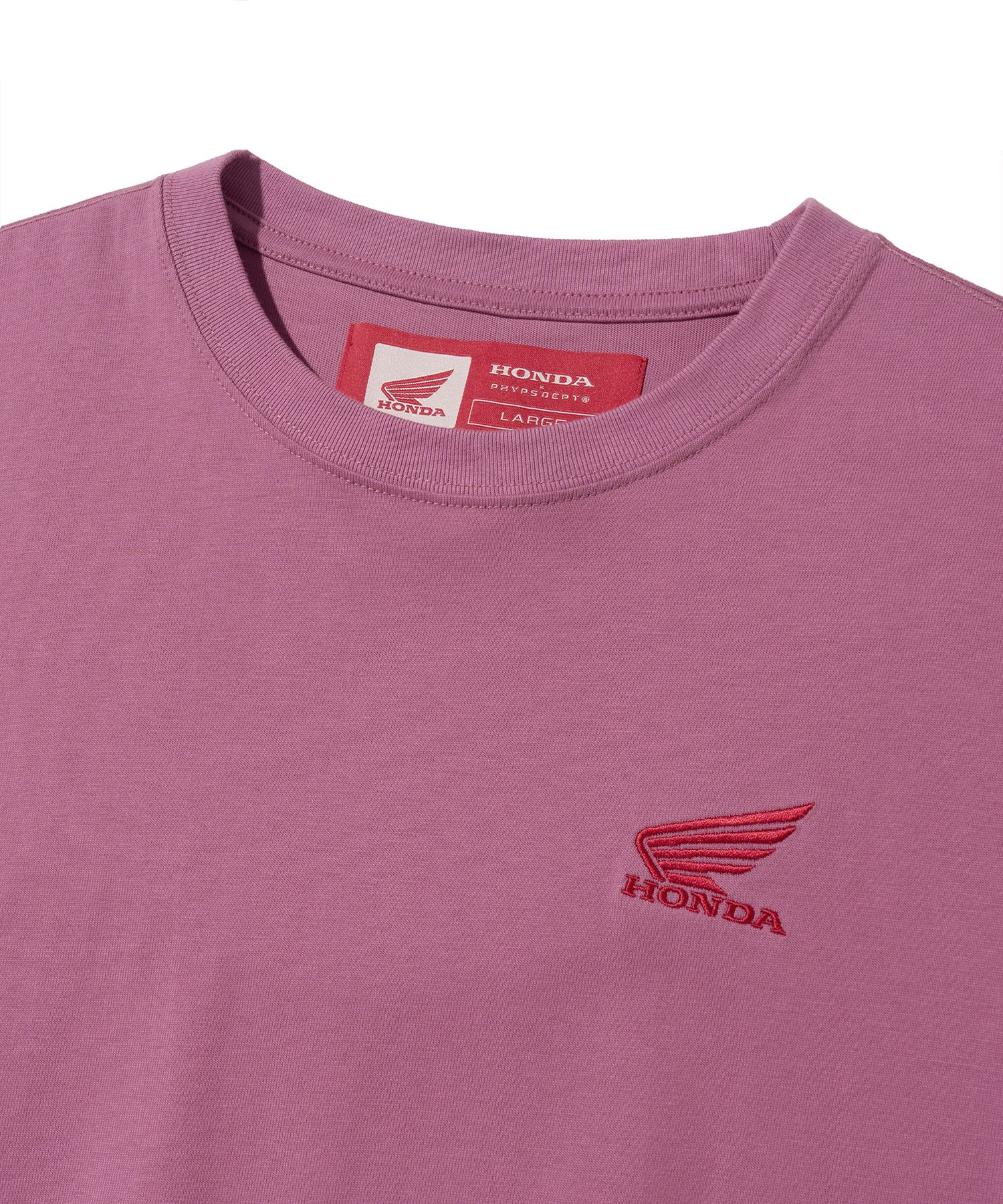 Tシャツ・カットソー HONDA MOTORCYCLE Original Wing Small logo Tshirt Dark pink MUSINSA | Honda Motorcycle Original Wing Small logo T-shirt