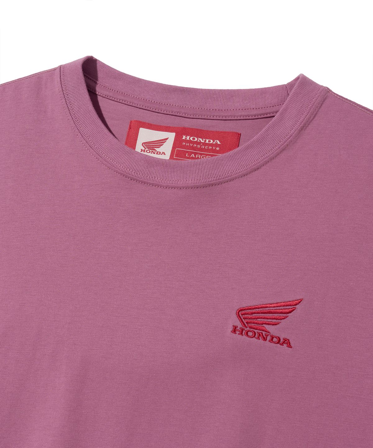 핍스 모터사이클(PHYPS MOTORCYCLE) Original Wing Small logo T-shirt Dark pink