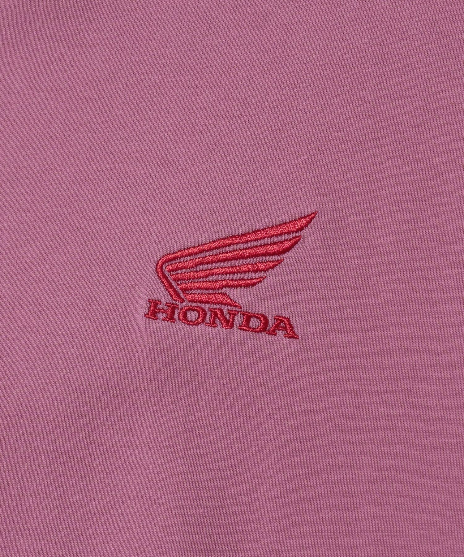 Tシャツ・カットソー HONDA MOTORCYCLE Original Wing Small logo Tshirt Dark pink MUSINSA | Honda Motorcycle Original Wing Small logo T-shirt