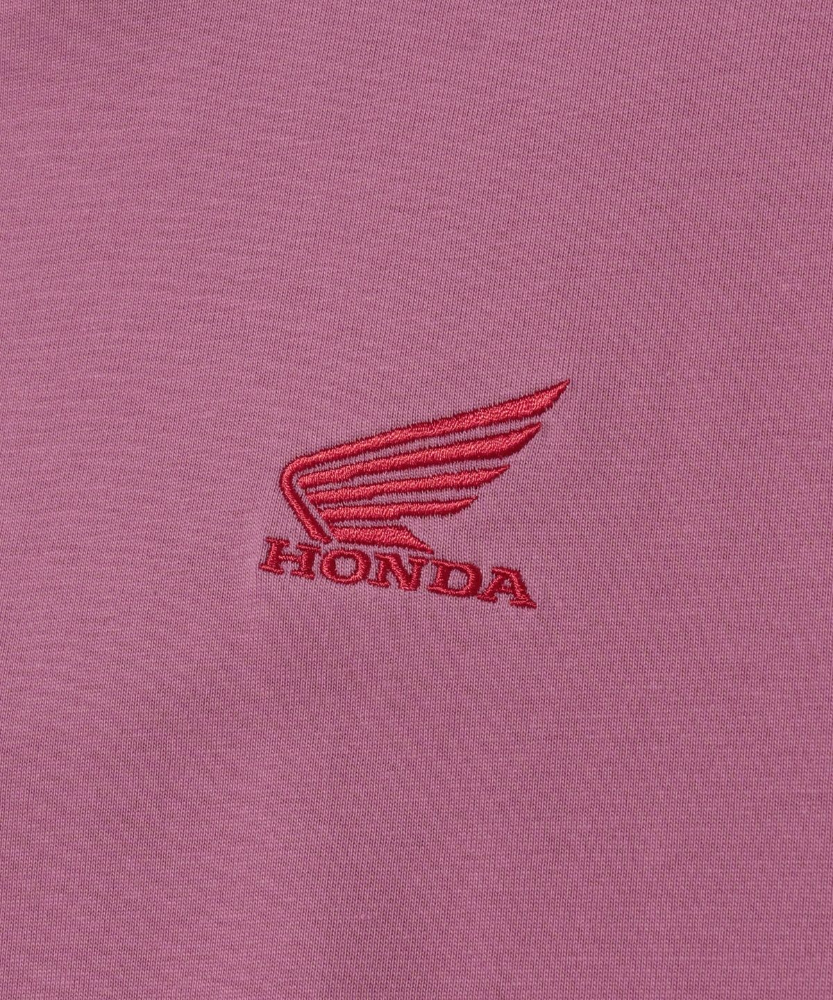핍스 모터사이클(PHYPS MOTORCYCLE) Original Wing Small logo T-shirt Dark pink
