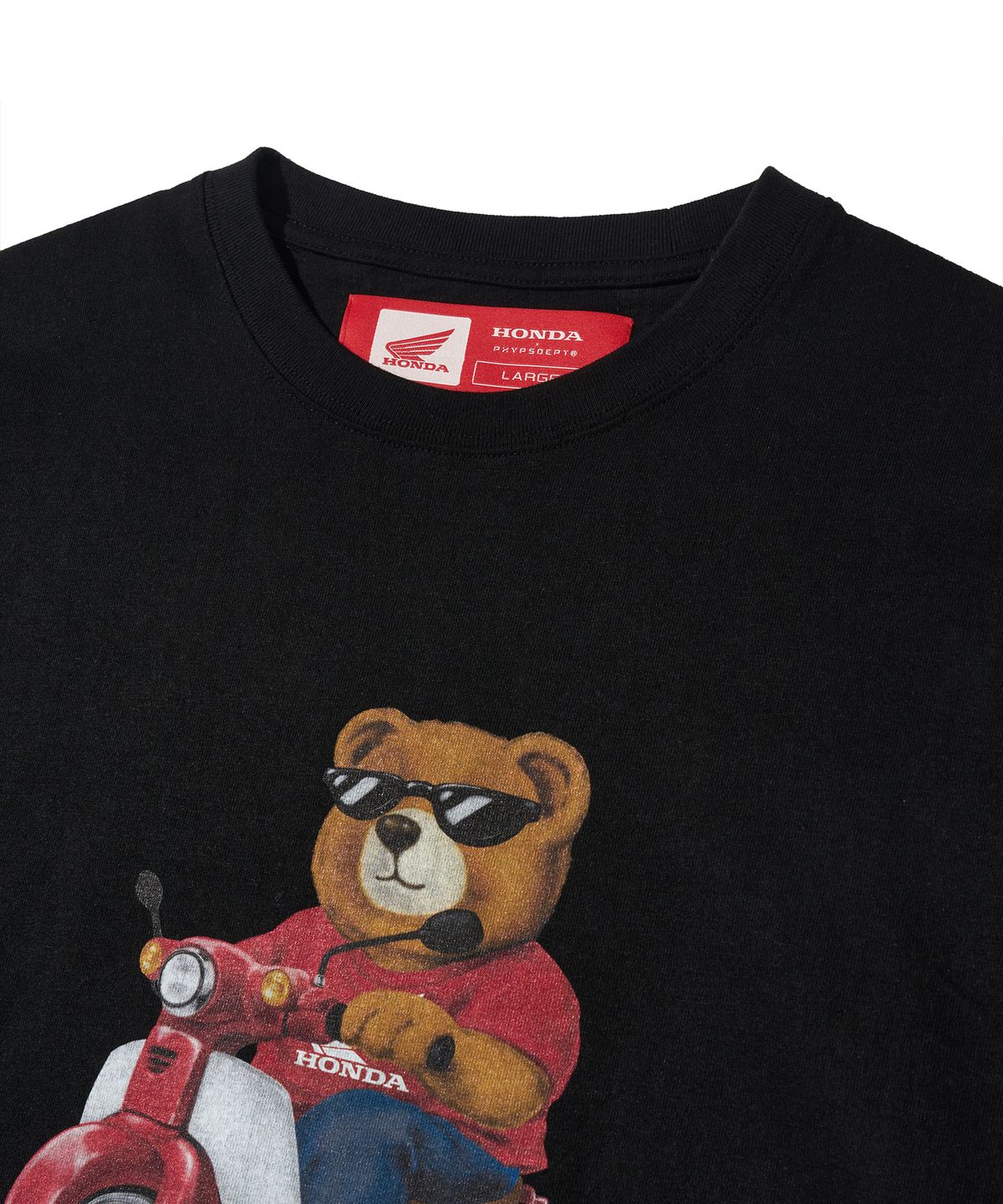 핍스 모터사이클(PHYPS MOTORCYCLE) Honda Bear T-shirt Black