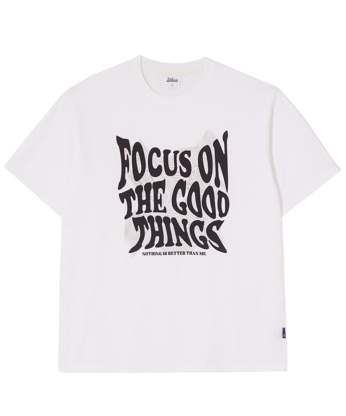 낫띵이즈베럴댄미(NOTHINGISBETTERTHANME) GEOMETRY LETTERING TEE_white