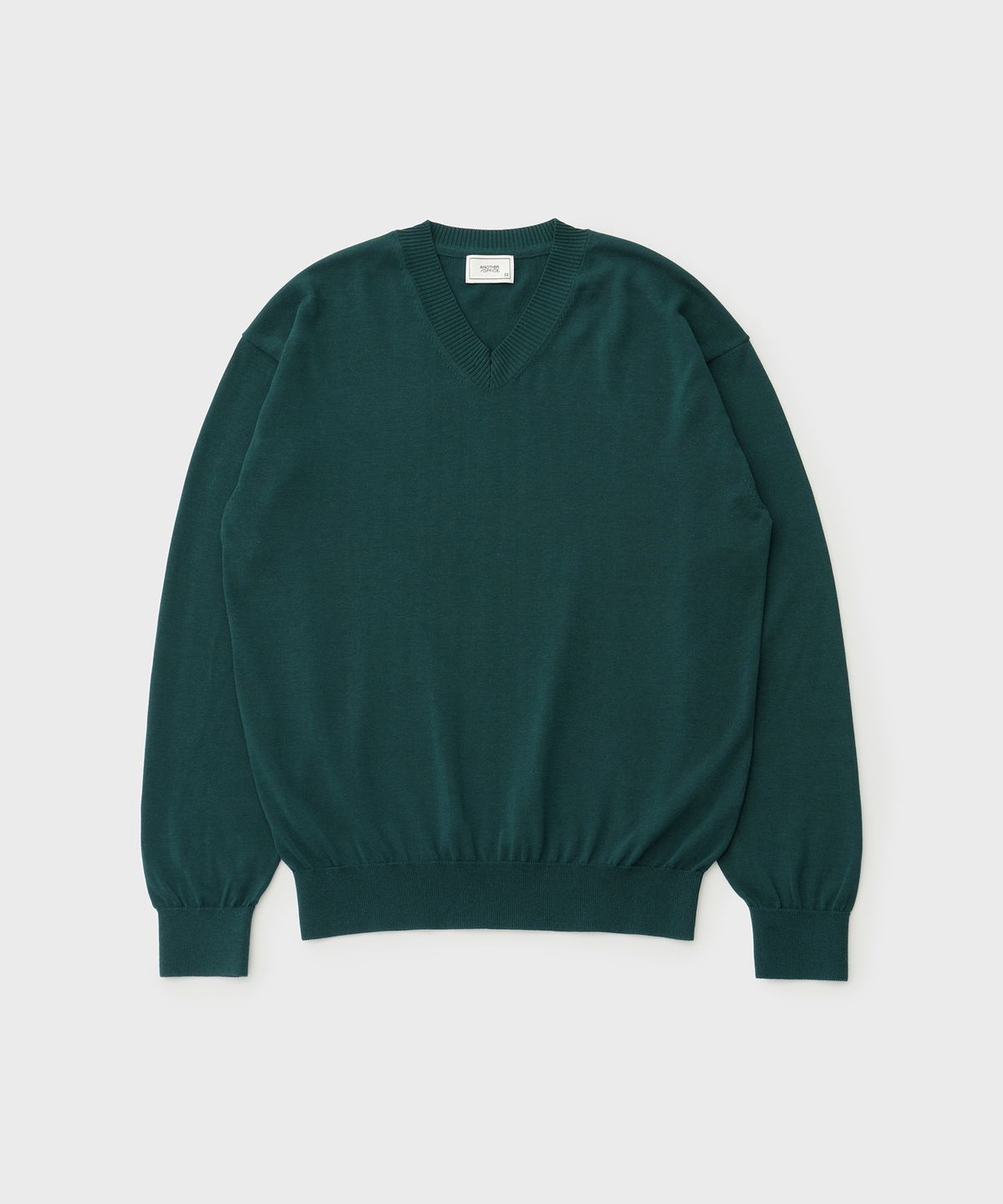 어나더 오피스(ANOTHER OFFICE) Current Silk V-neck Knit (Forest)