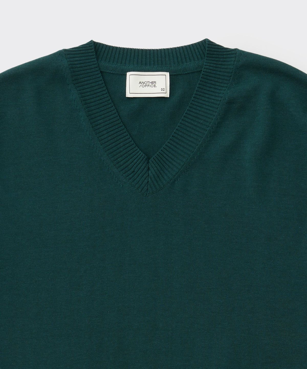 어나더 오피스(ANOTHER OFFICE) Current Silk V-neck Knit (Forest)