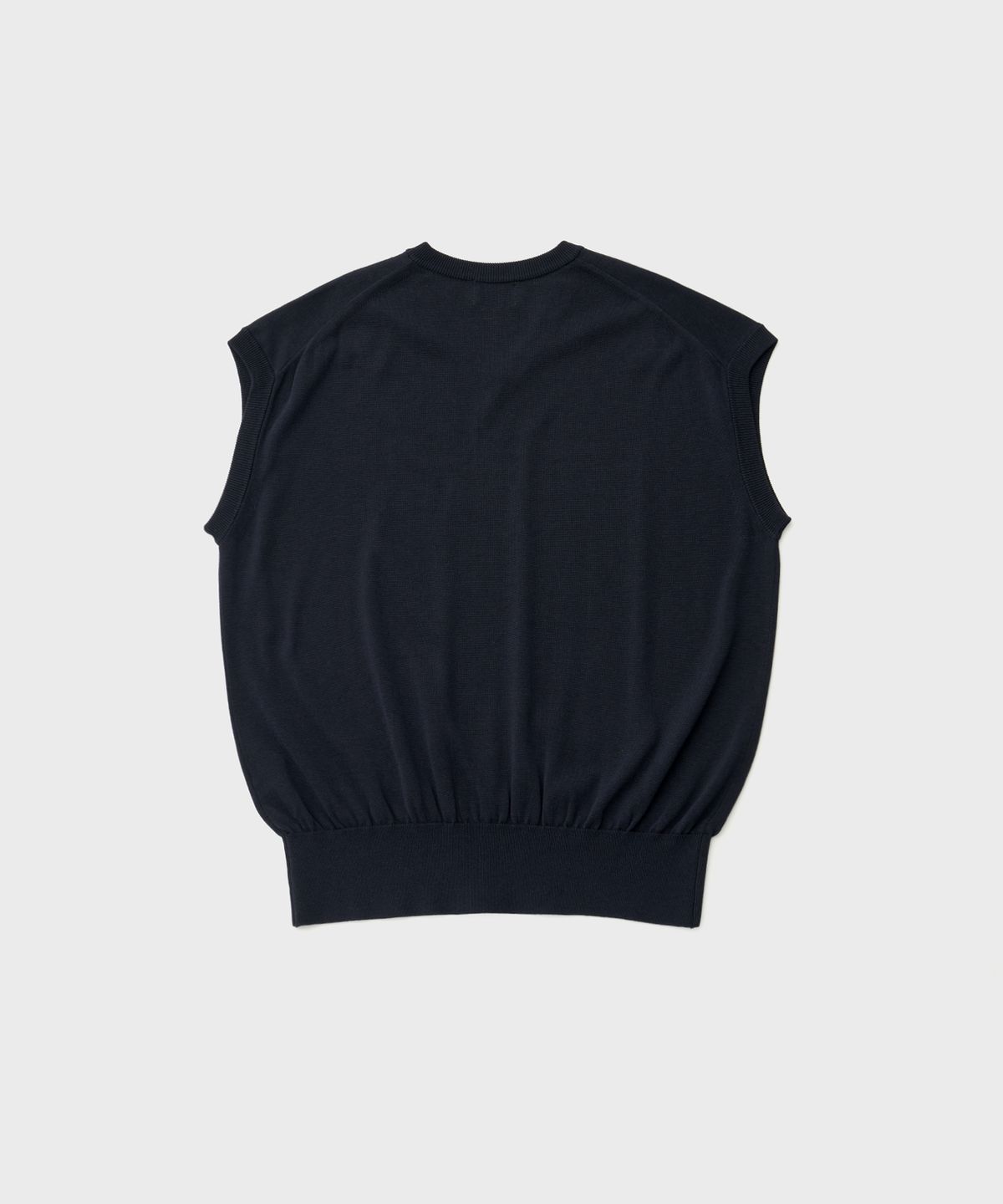 어나더 오피스(ANOTHER OFFICE) Layer Silk Knit Vest (Dark Navy)