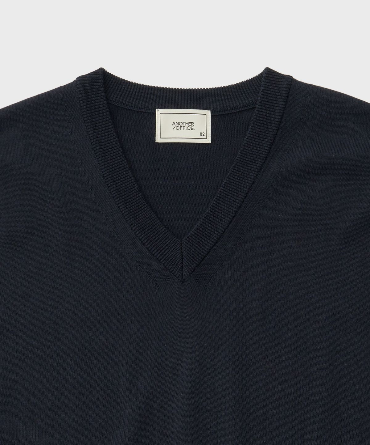 어나더 오피스(ANOTHER OFFICE) Layer Silk Knit Vest (Dark Navy)