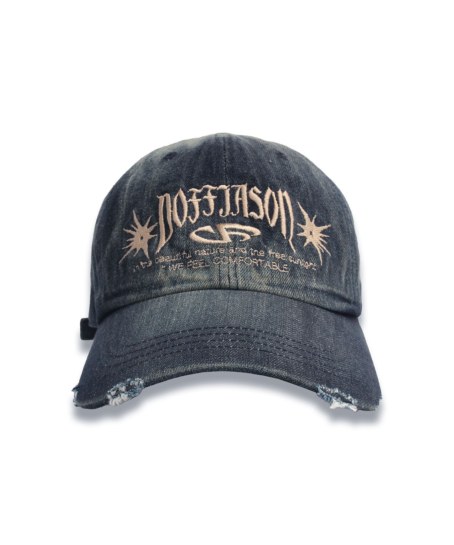DOFFJASON ■ Vintage Washed Denim Ball Cap キャップ MUSINSA | DOFFJASON Vintage Washed Denim Ball Cap BLACK