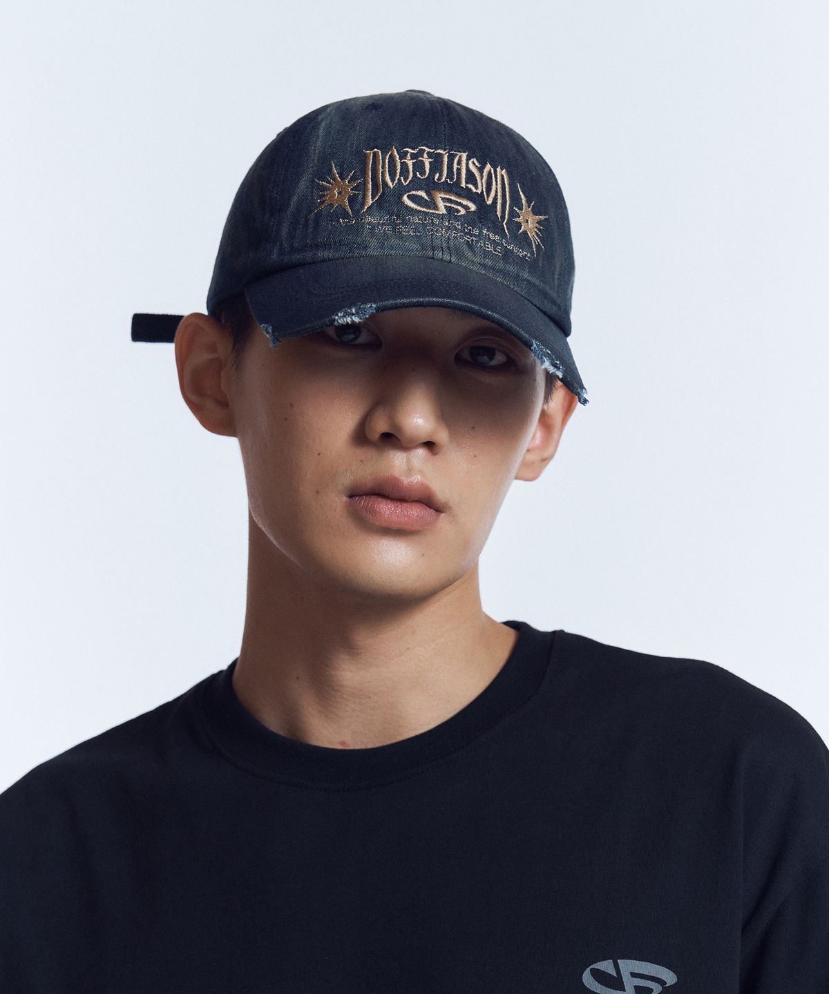 도프제이슨(DOFFJASON) 빈티지 워시드 데님 볼캡 INDIGO