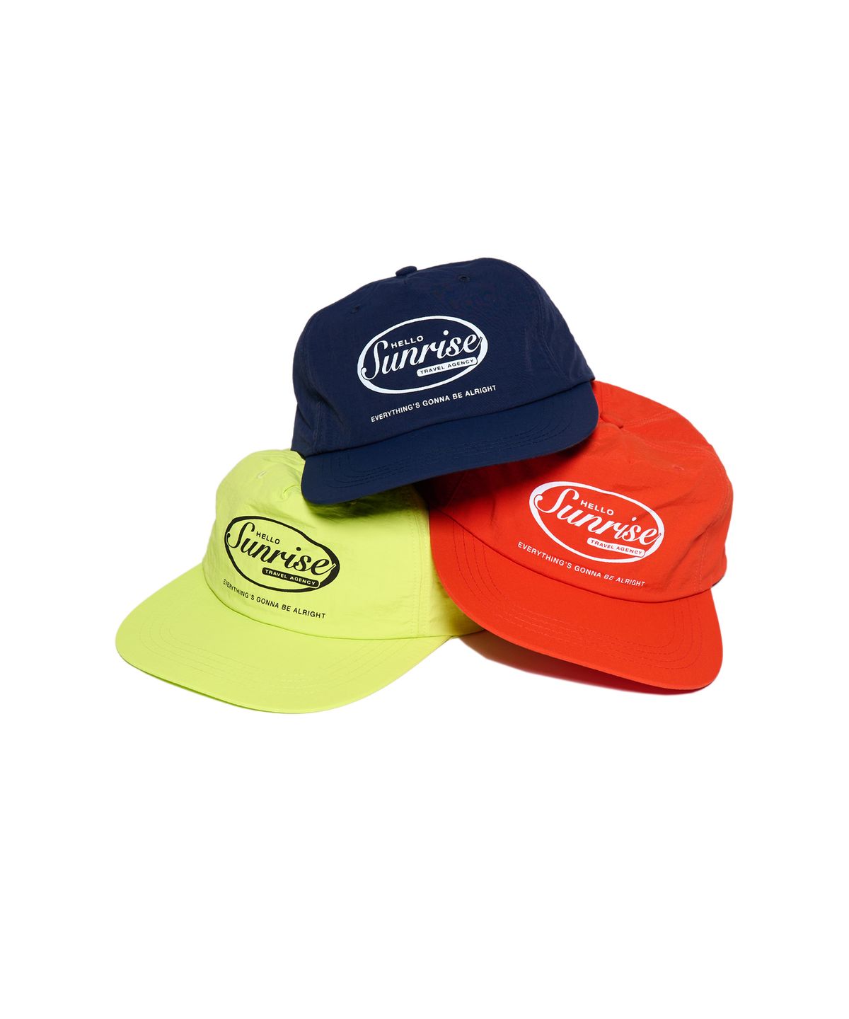 헬로 선라이즈(HELLO SUNRISE) HS OVAL Logo 5Panel Cap_Scarlet Red