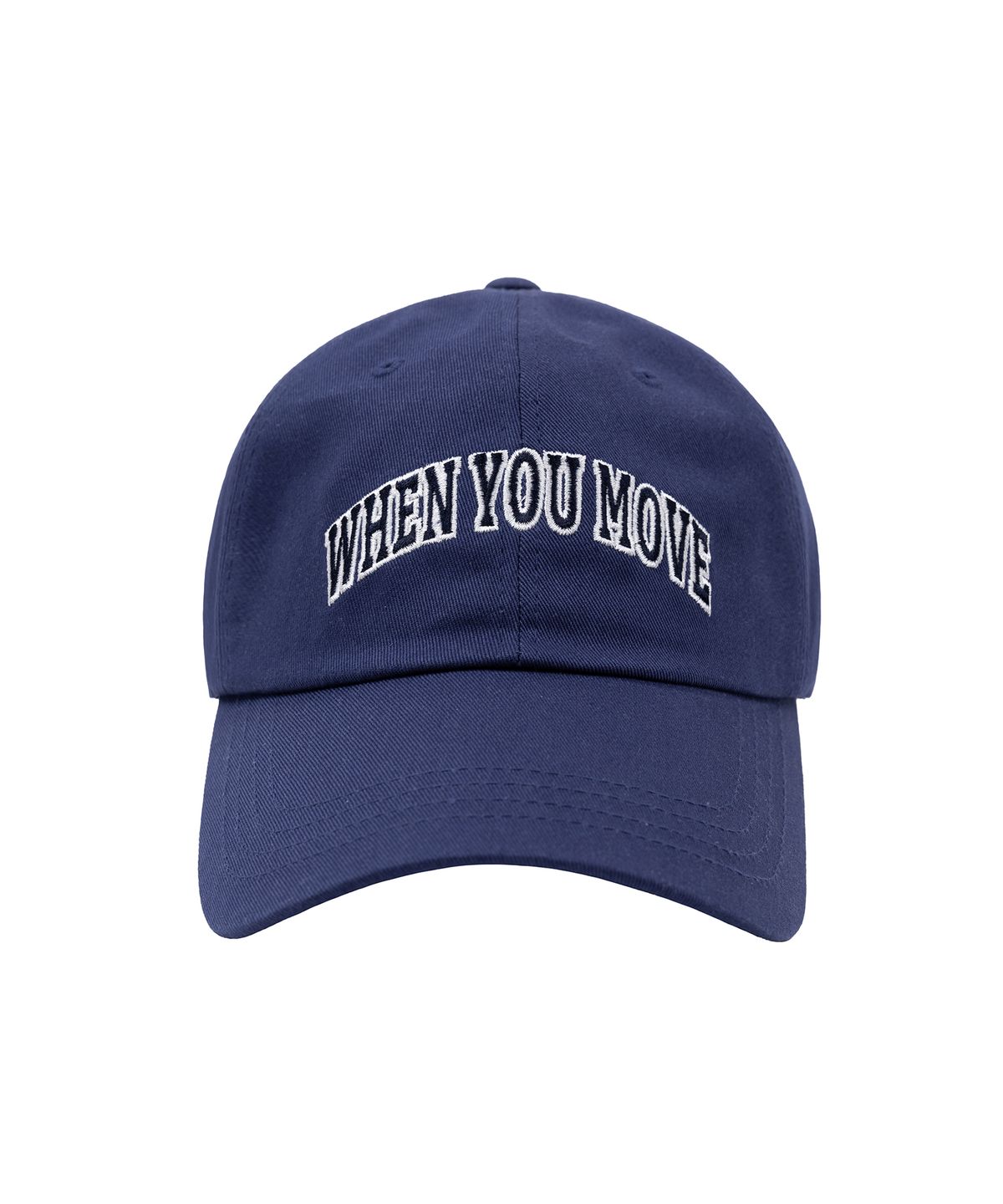 웬유무브(WHEN YOU MOVE) 아치 로고 볼캡 네이비