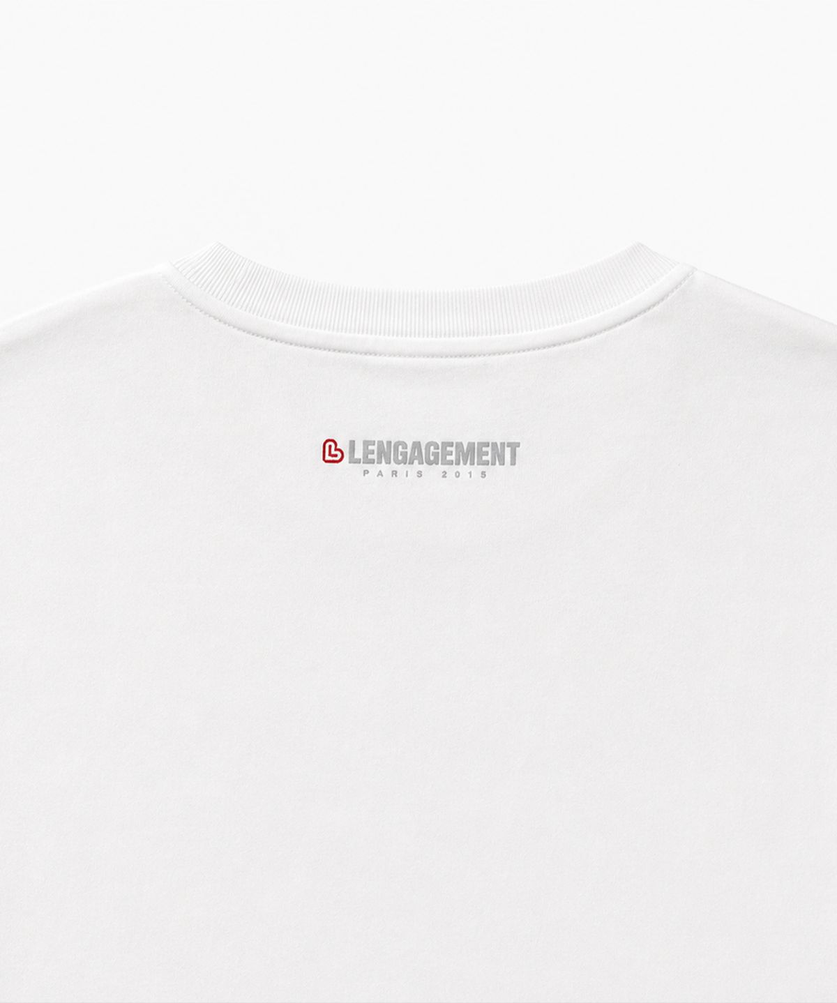 랑가주망(LENGAGEMENT) 스몰 하트 클래식 모달 반팔티 [오프 화이트]