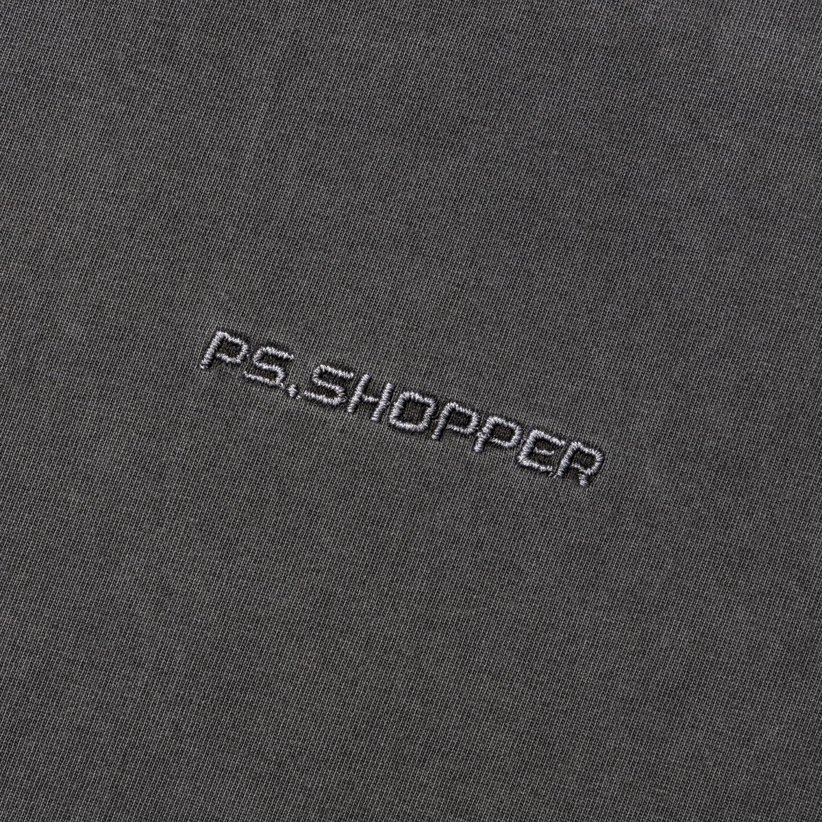 피에스쇼퍼(PSSHOPPER) 피그먼트 뒤판 절개 숏슬리브(반팔티셔츠) [다크그레이]