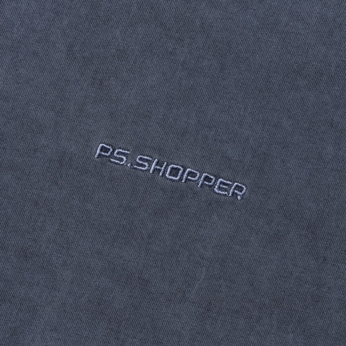 피에스쇼퍼(PSSHOPPER) 피그먼트 뒤판 절개 숏슬리브(반팔티셔츠) [다크네이비]
