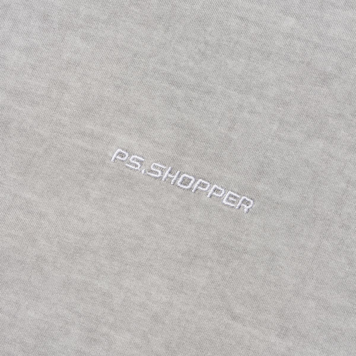 피에스쇼퍼(PSSHOPPER) 피그먼트 뒤판 절개 숏슬리브(반팔티셔츠) [라이트그레이]